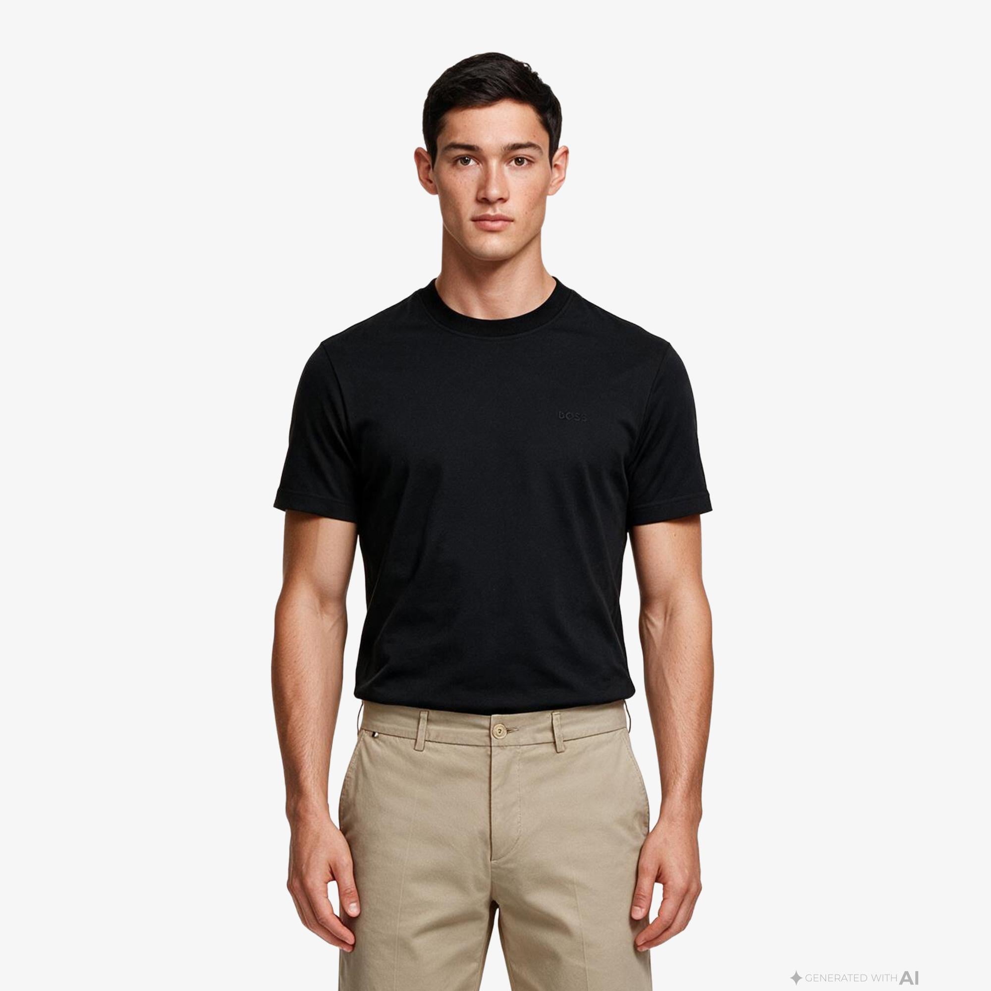 Boss Interlock Erkek Siyah T-Shirt