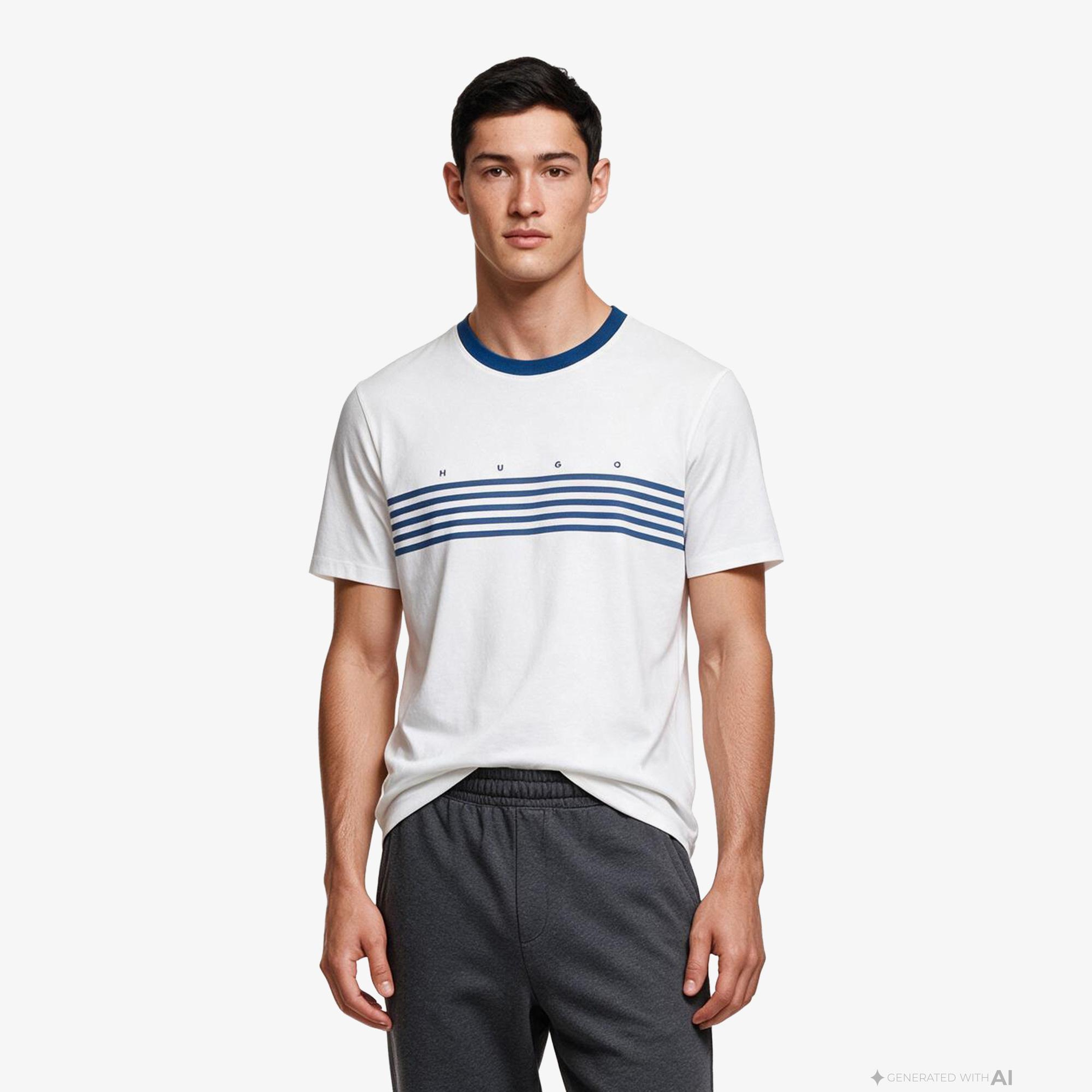 Hugo Dempsy Erkek Beyaz T-Shirt