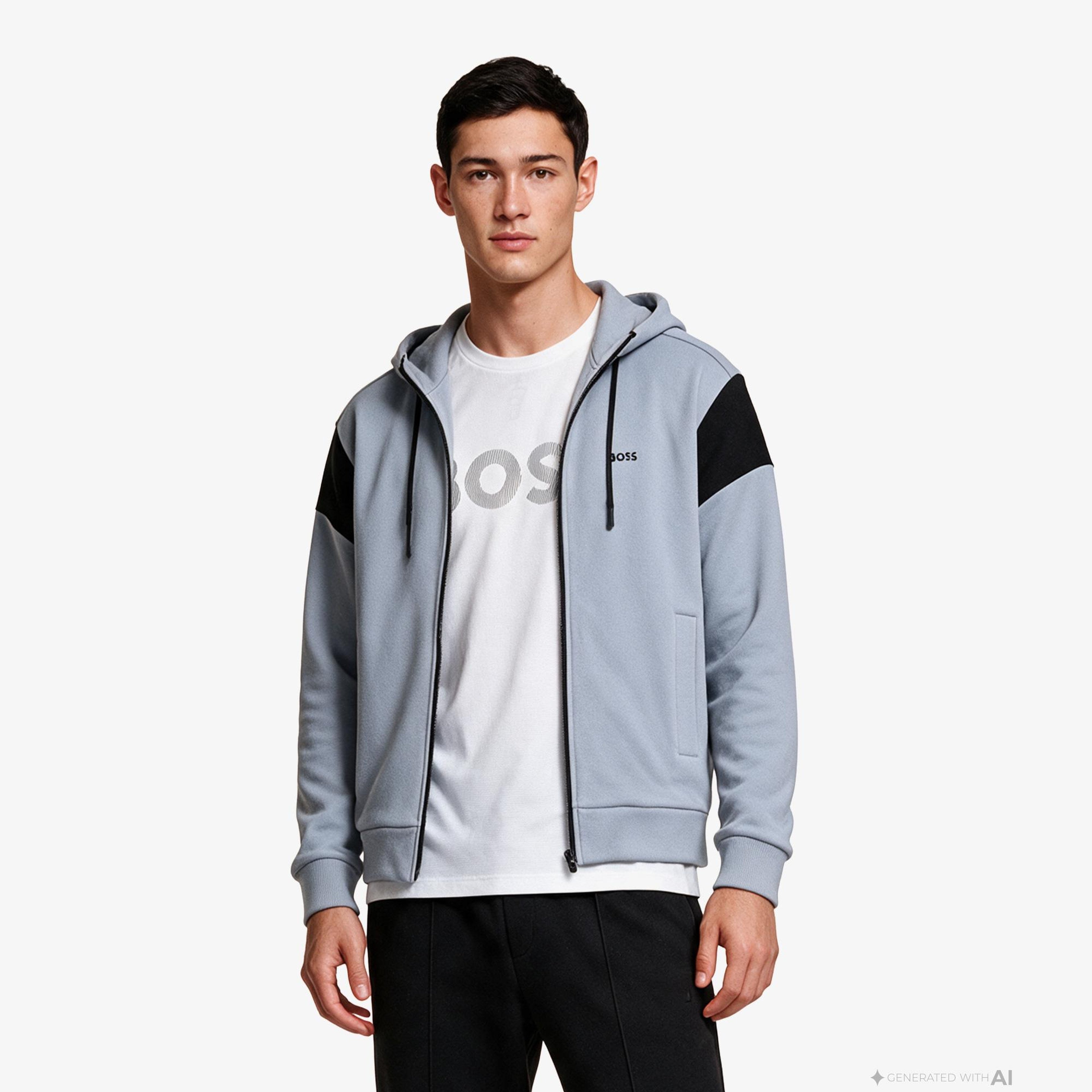Boss Union Saggy Erkek Gri Sweatshirt