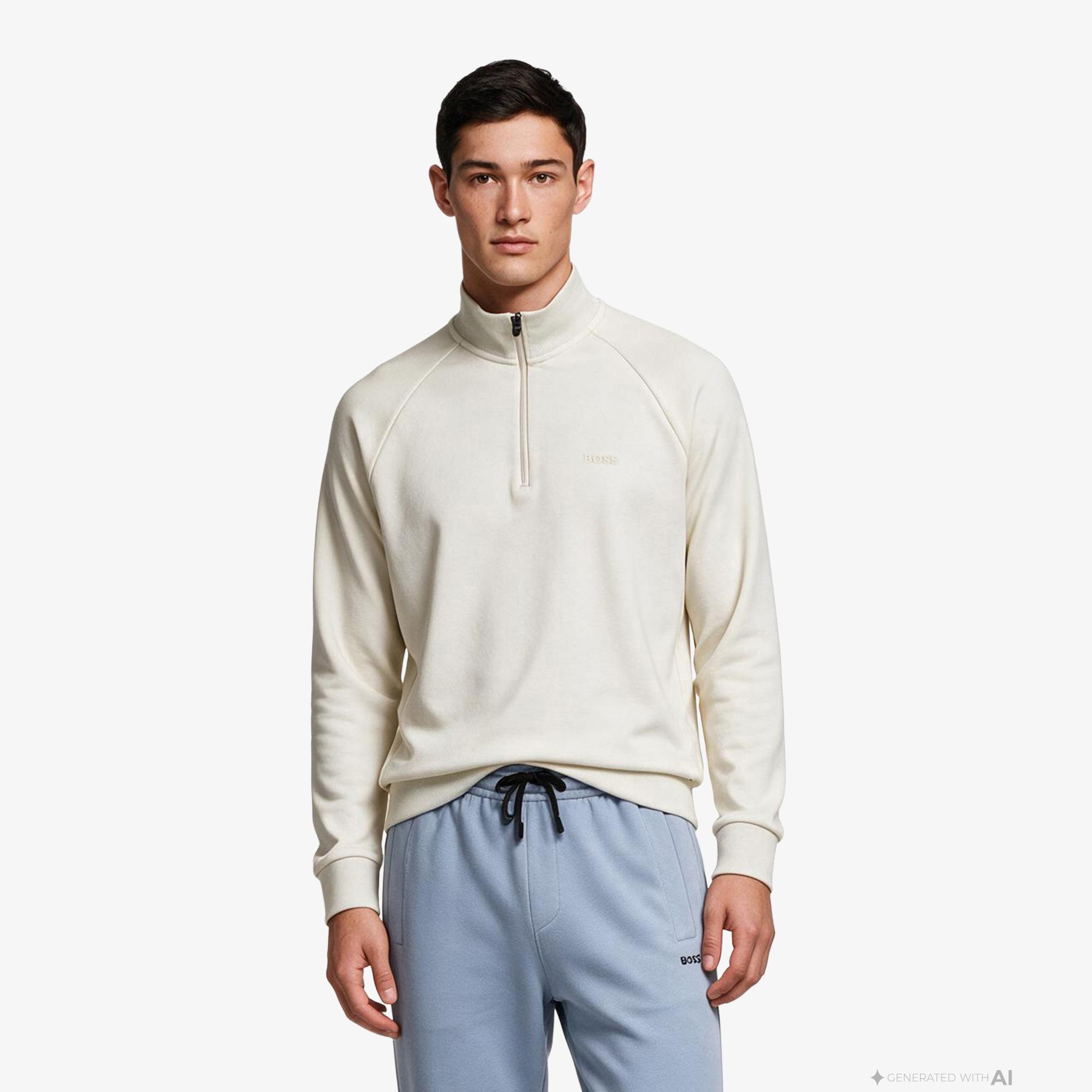 Boss Erkek Bej Sweatshirt