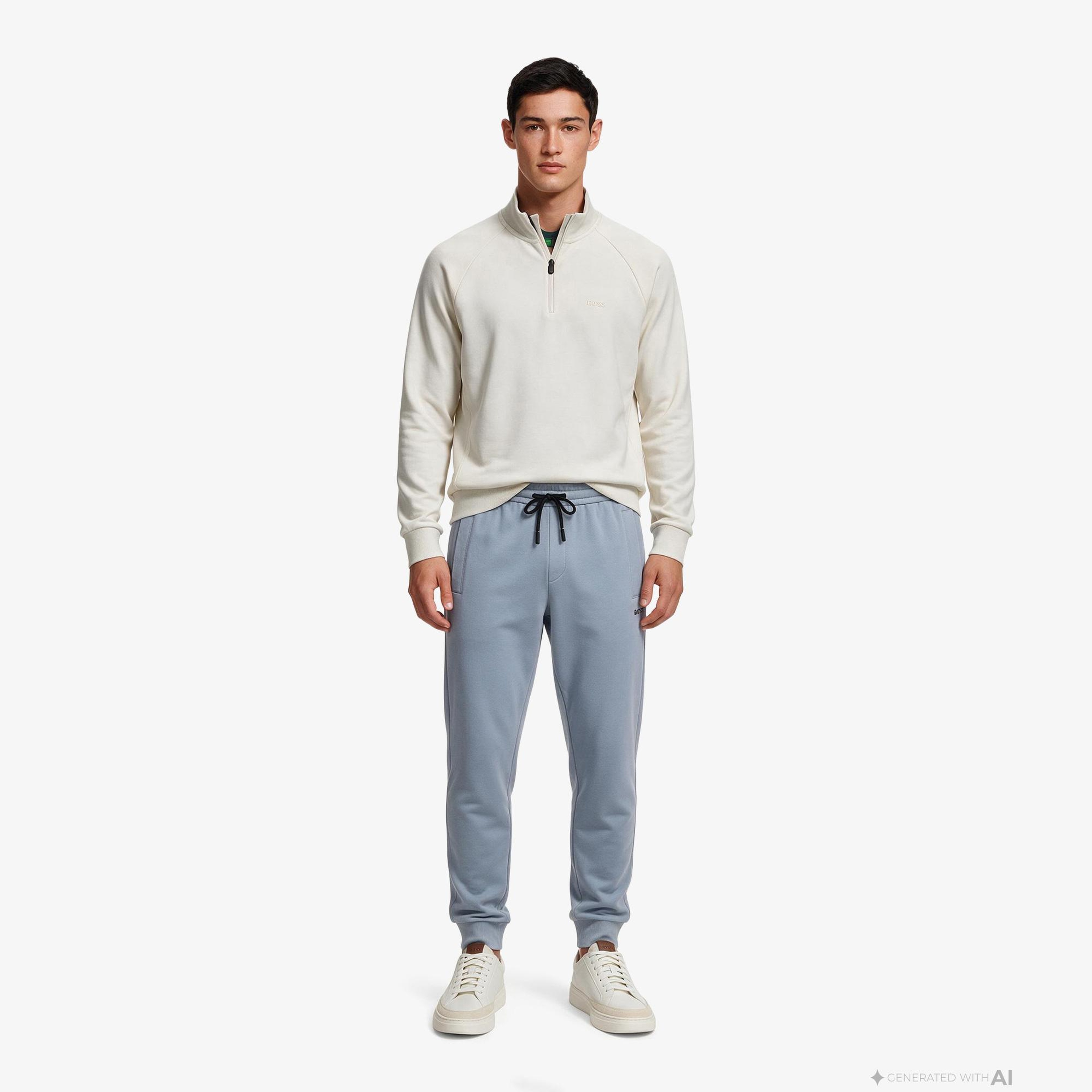 Boss Erkek Bej Sweatshirt