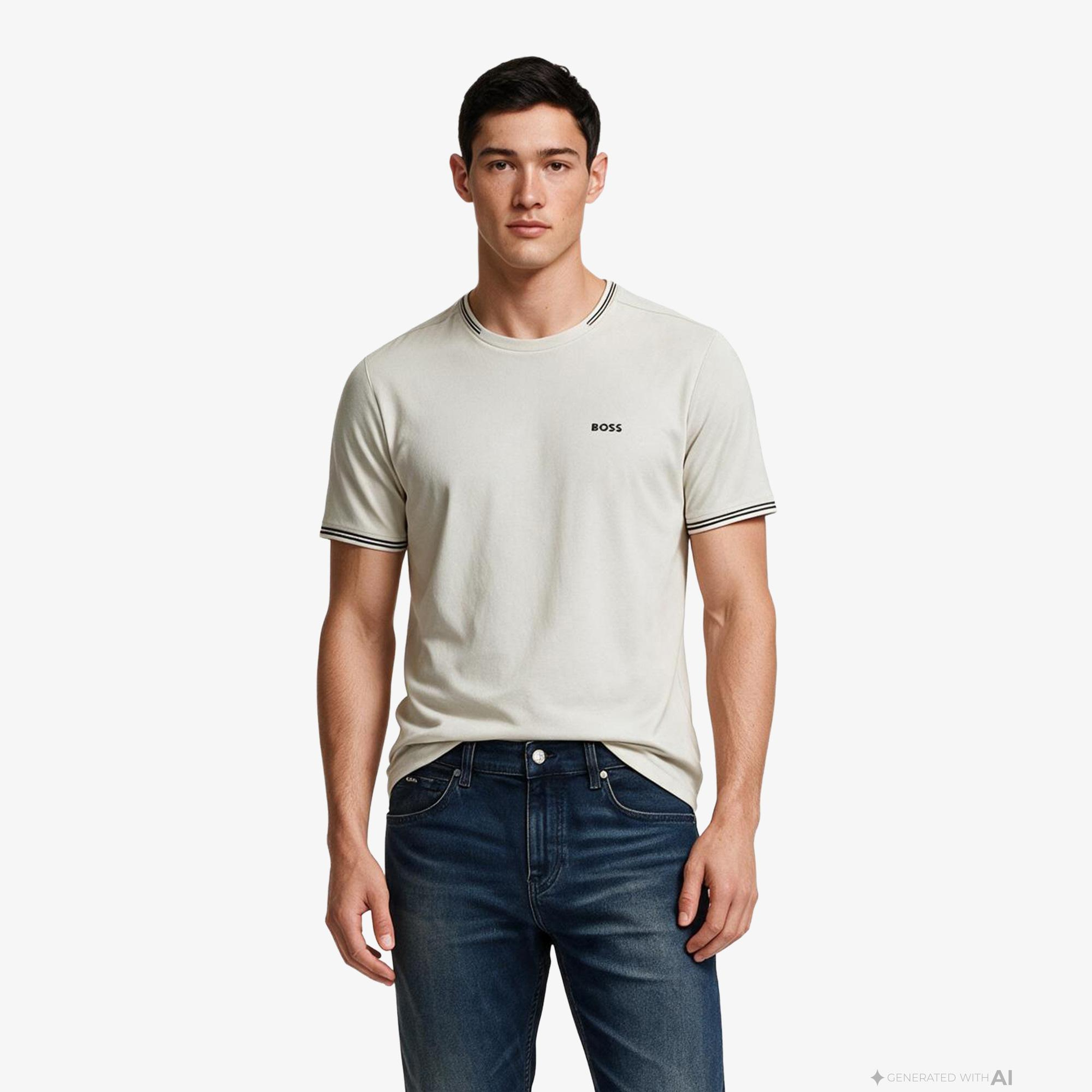 Boss Taul Erkek Bej T-Shirt