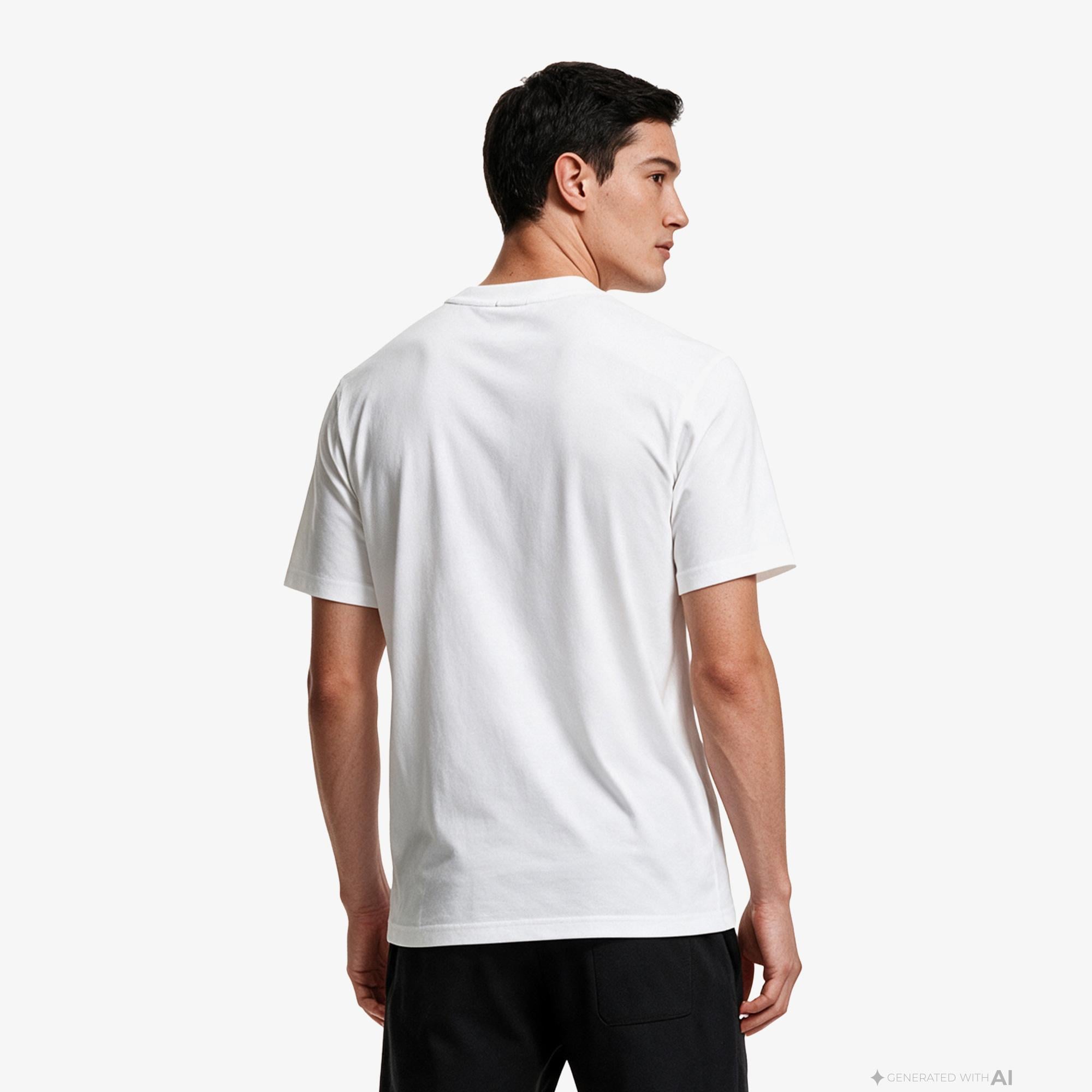 Boss Active Logo Erkek Beyaz T-Shirt