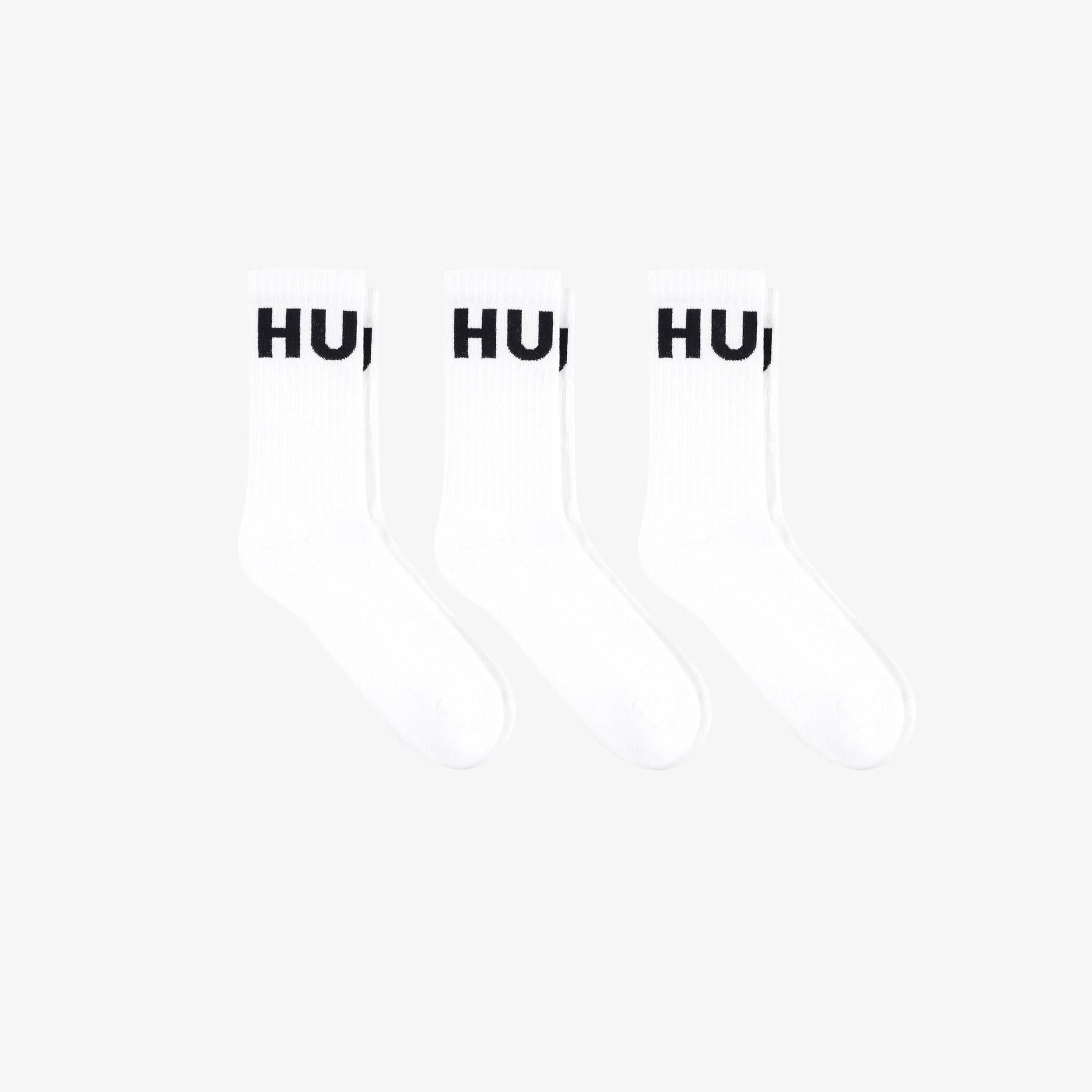 Hugo 3'lü Iconic Erkek Beyaz Çorap