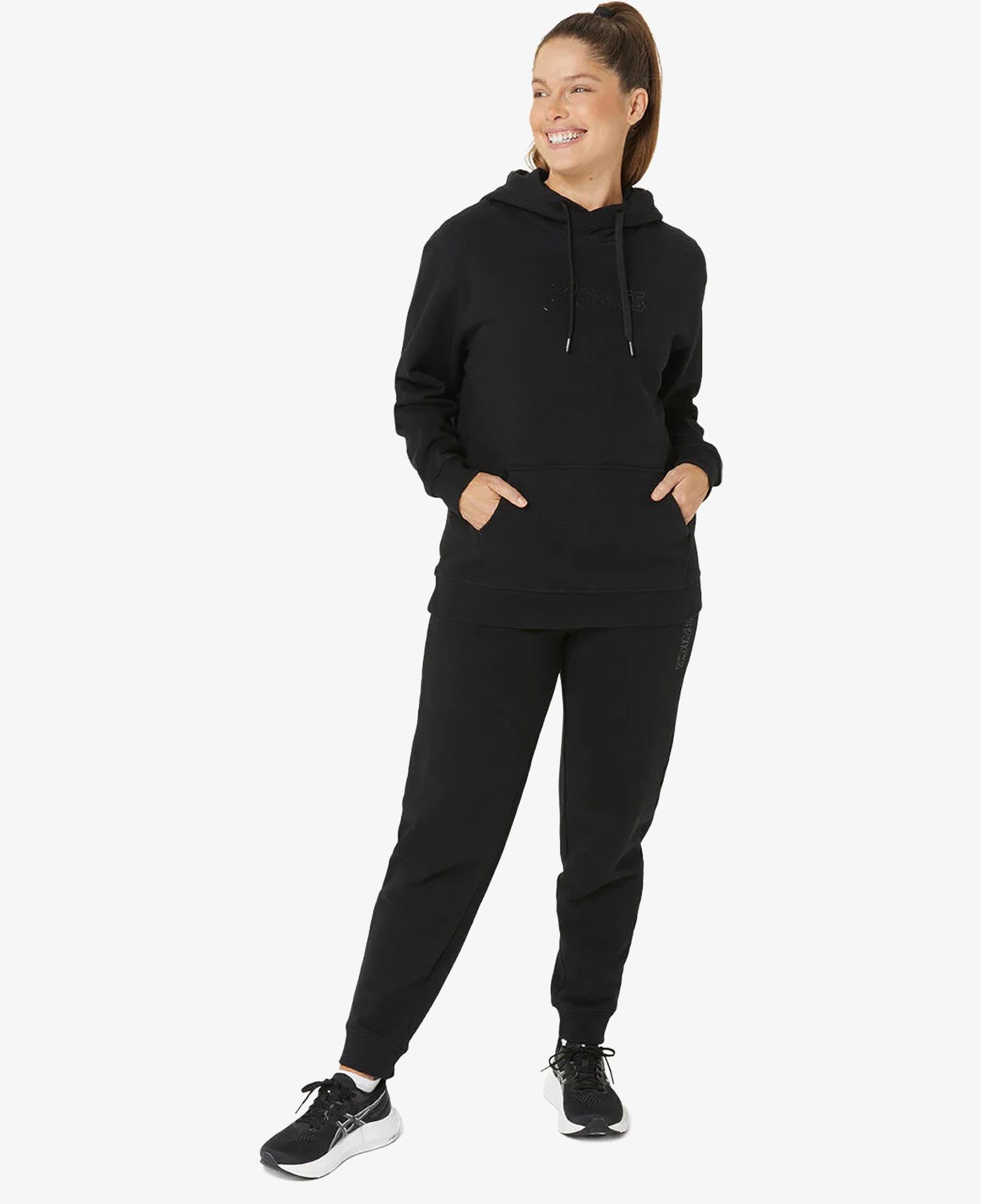 Asics Logo Oth Hoodie Kadın Siyah Sweatshirt