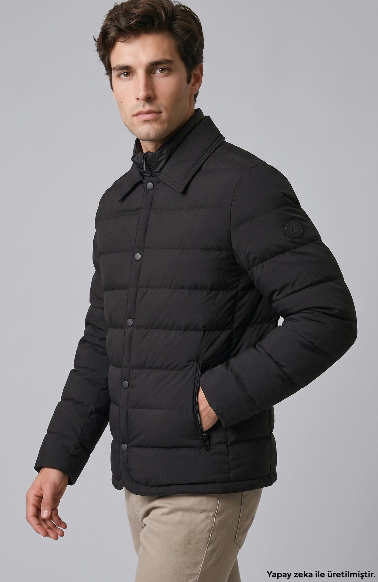 Network Erkek Siyah Coat Ceket
