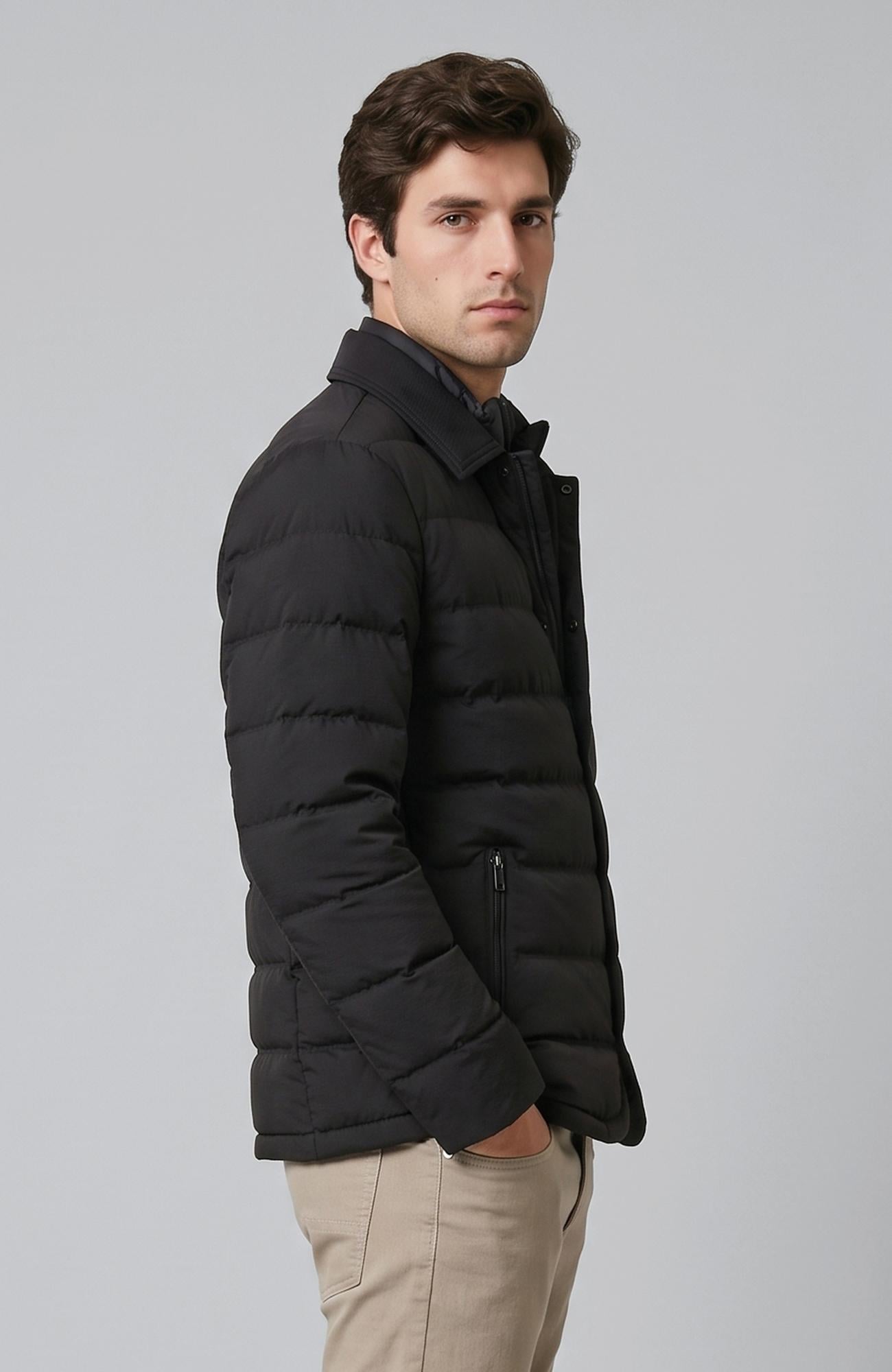Network Erkek Siyah Coat Ceket