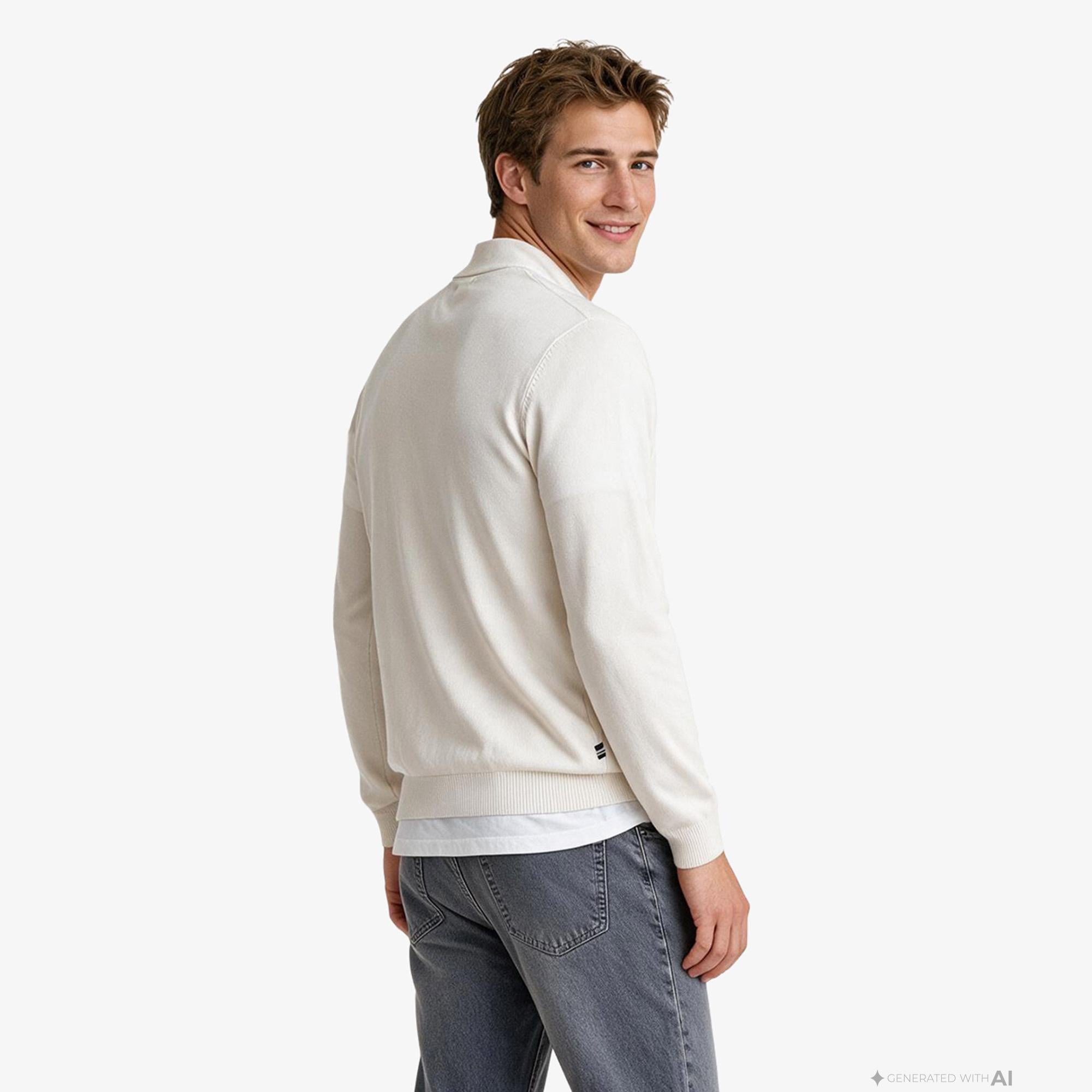 Nautica Erkek Bej Regular Fit Triko