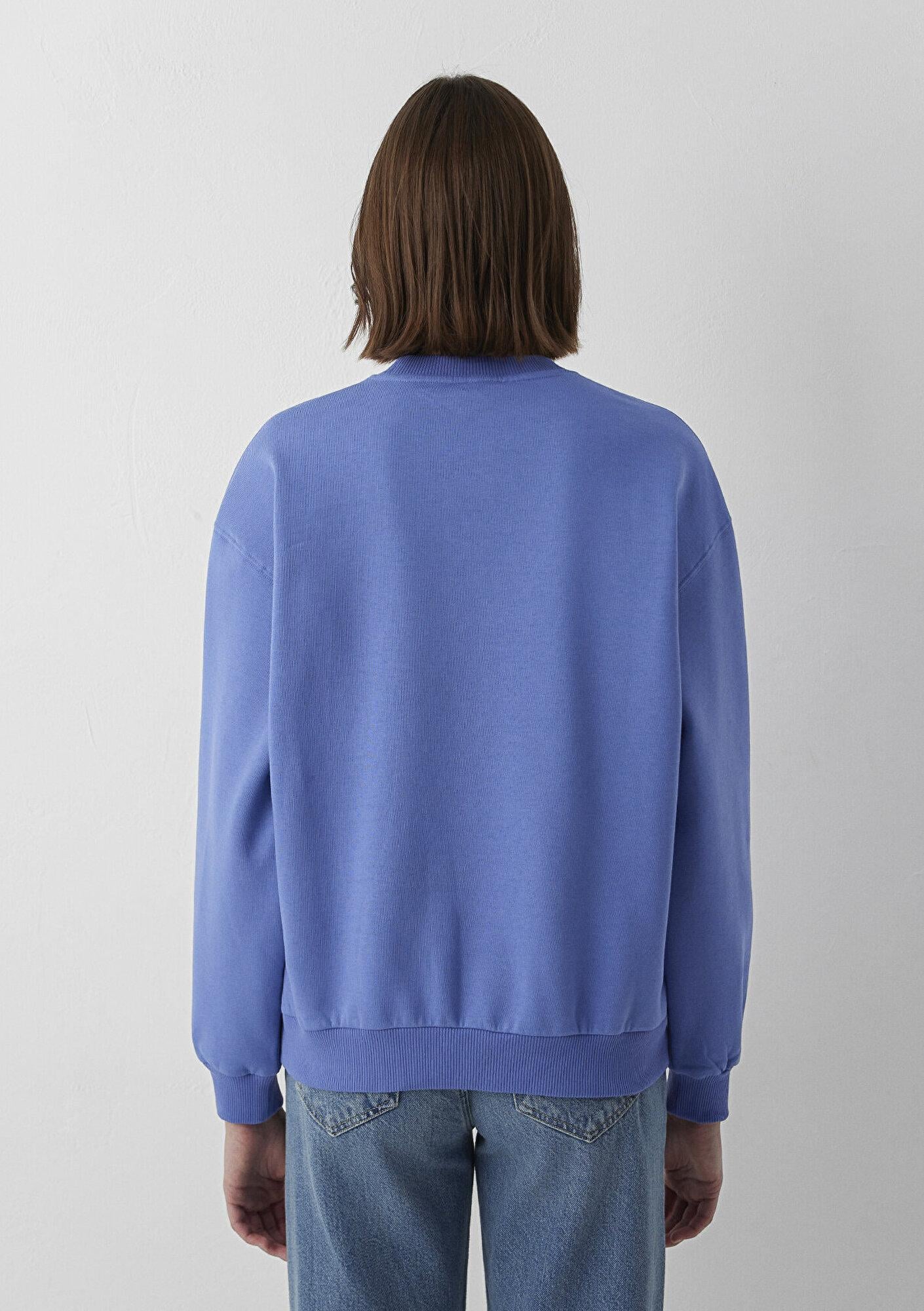 Mavi Bisiklet Yaka Mor Basic Sweatshirt 1610198-70662