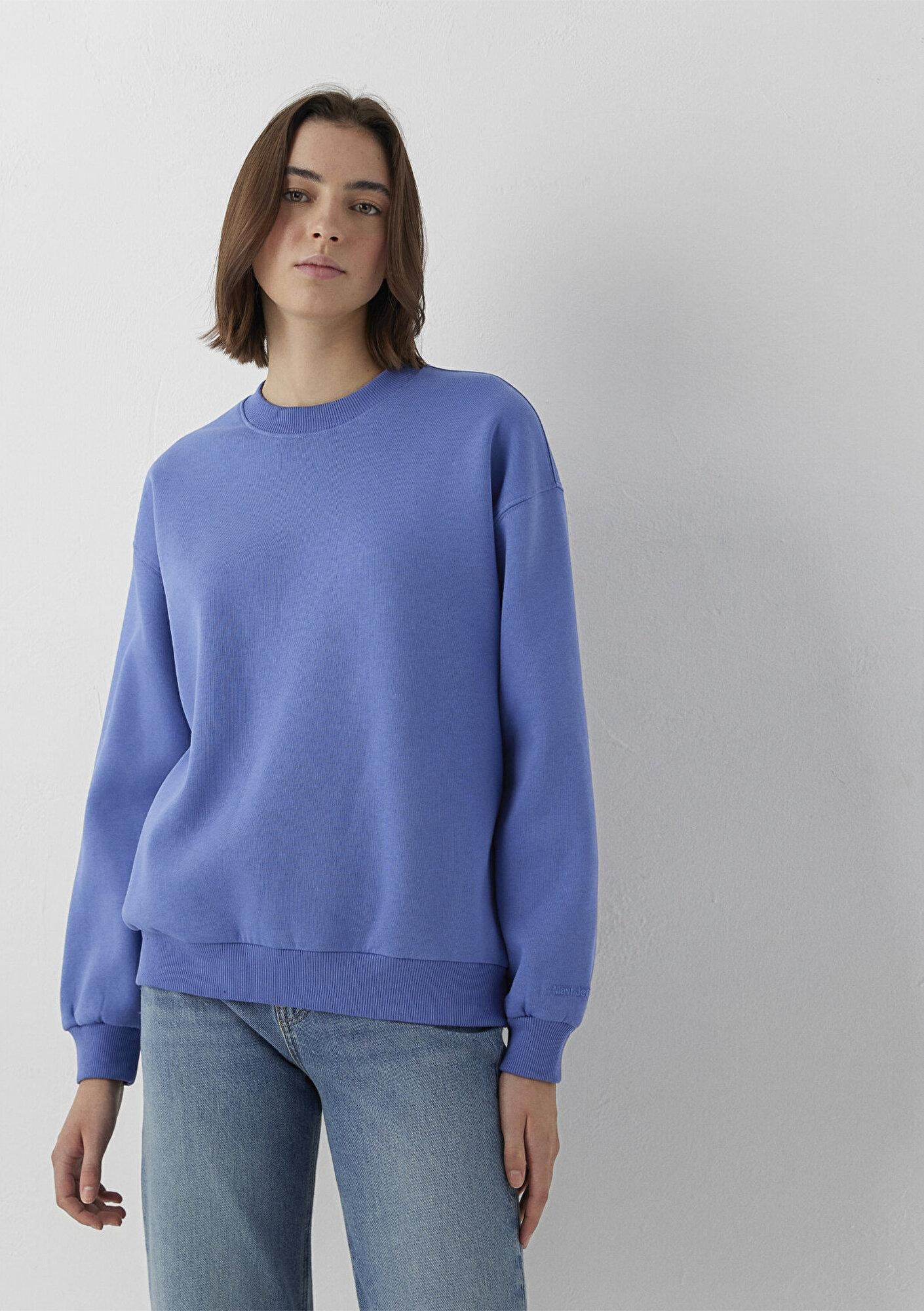 Mavi Bisiklet Yaka Mor Basic Sweatshirt 1610198-70662