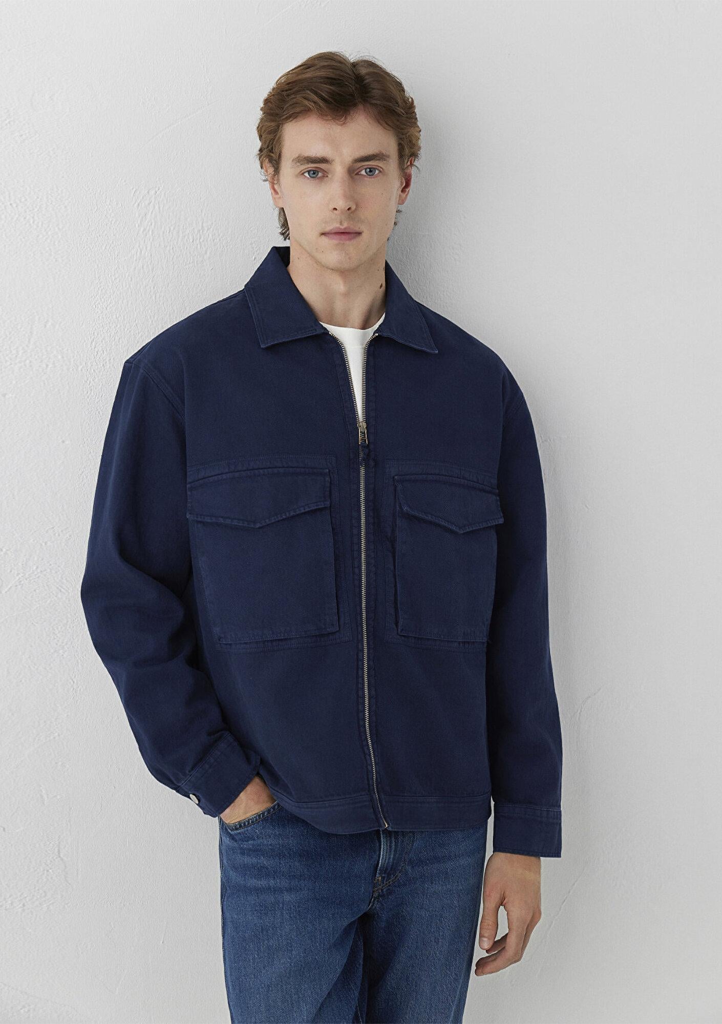 Mavi Lacivert Gömlek Oversize / Geniş Kesim 0212123-70490
