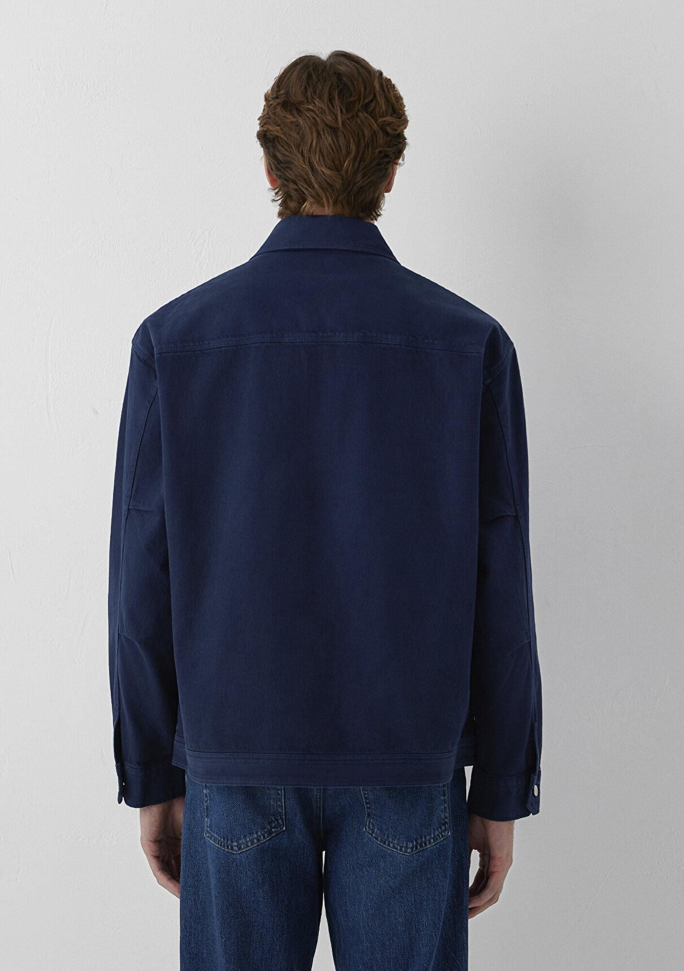 Mavi Lacivert Gömlek Oversize / Geniş Kesim 0212123-70490
