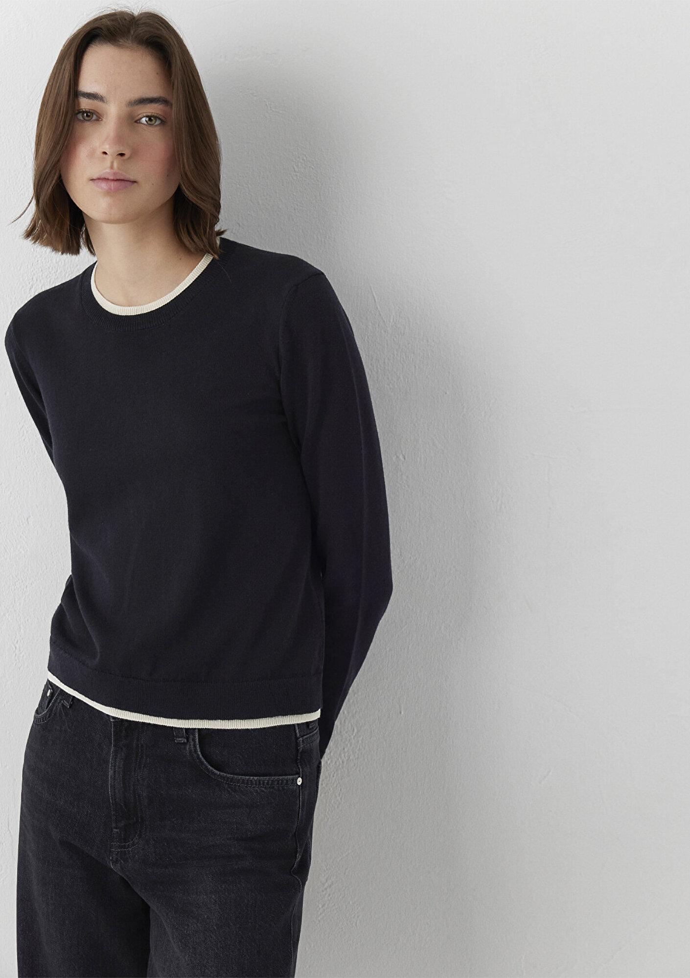 Mavi Siyah Kazak Regular Fit / Normal Kesim 1711017-900