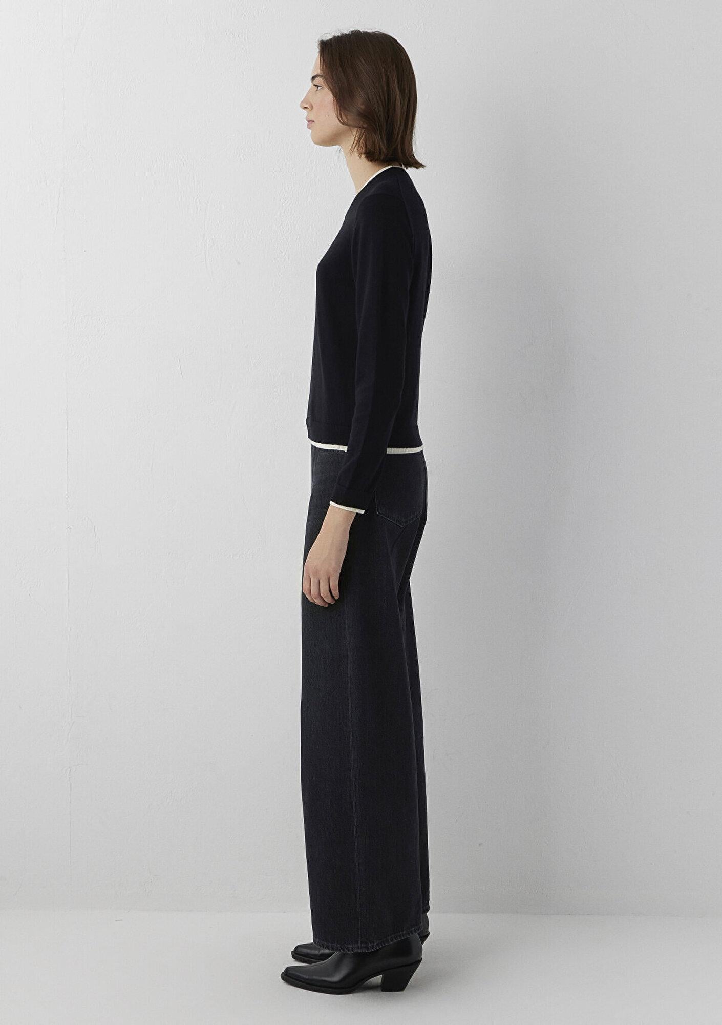 Mavi Siyah Kazak Regular Fit / Normal Kesim 1711017-900