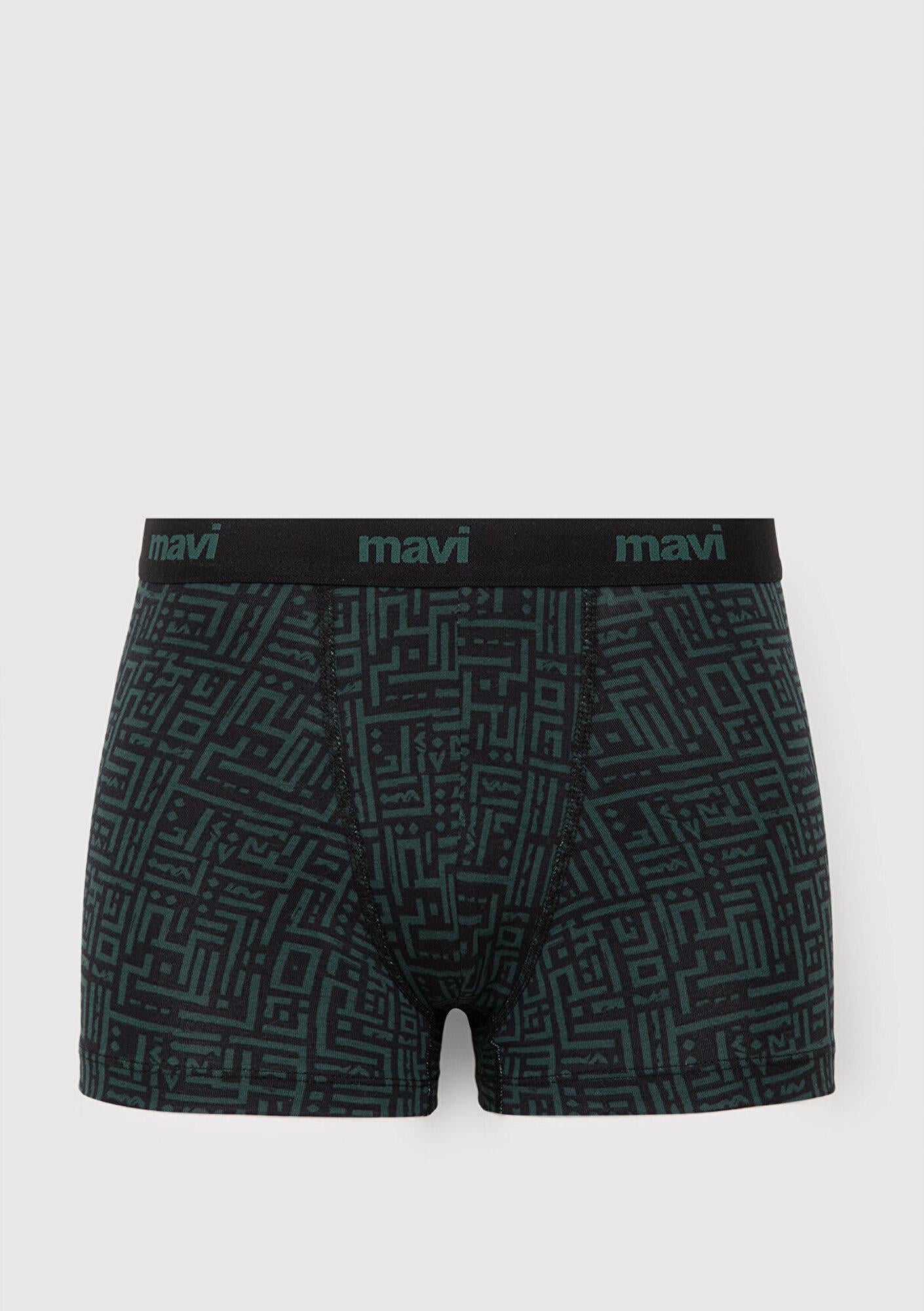 Mavi Baskılı Yeşil Boxer 0912465-85173