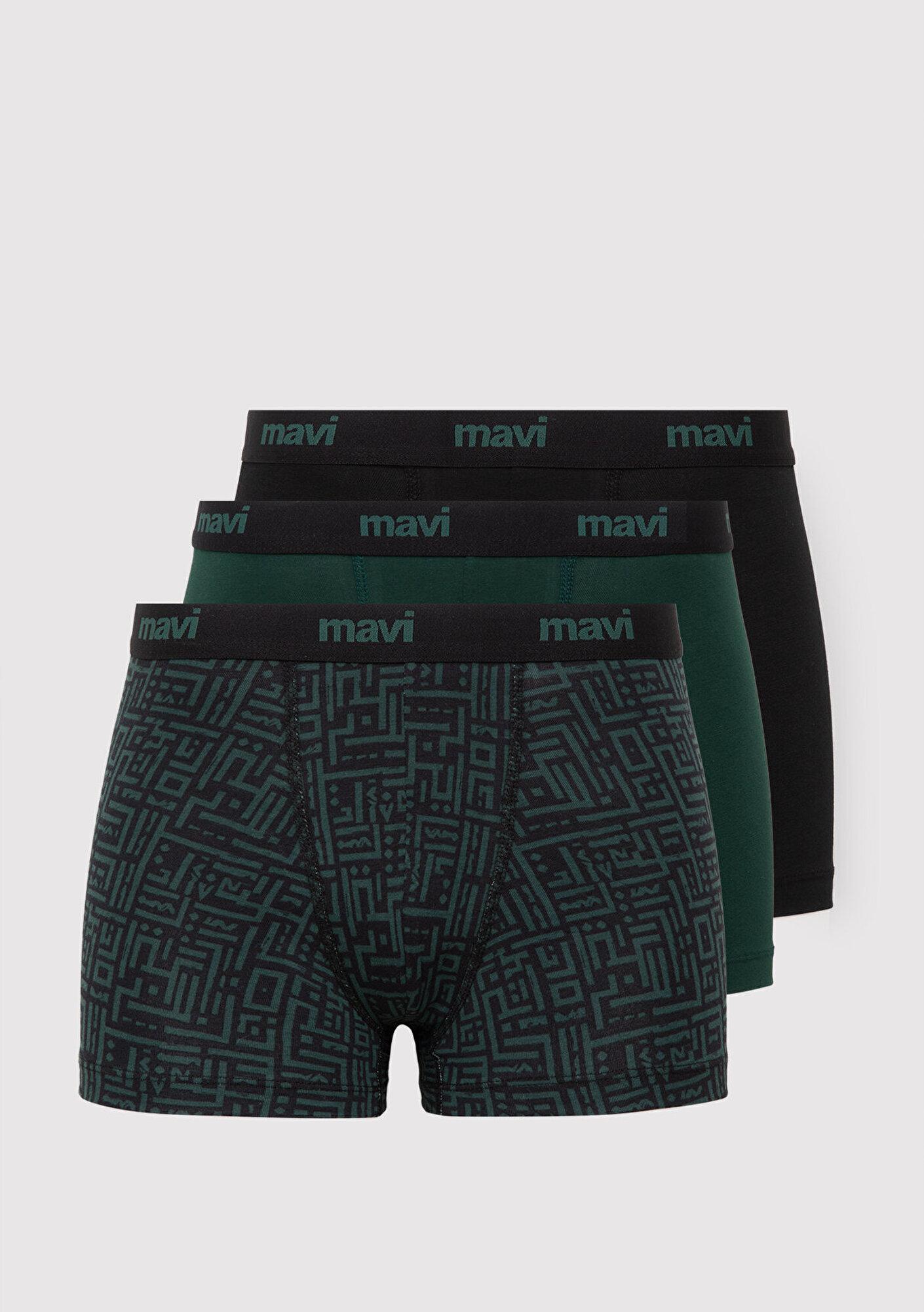 Mavi Baskılı Yeşil Boxer 0912465-85173