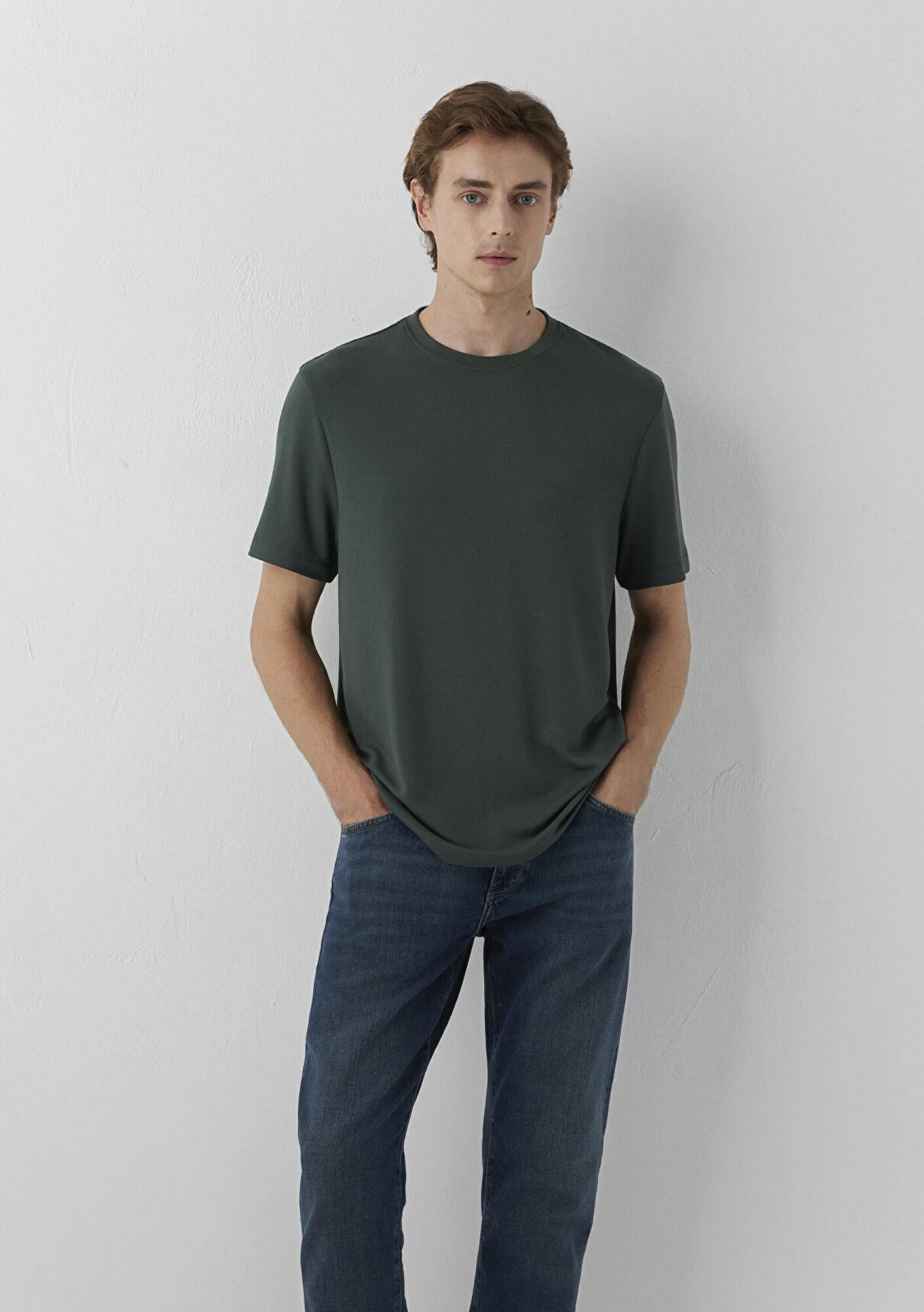 Mavi Yeşil Basic Tişört Regular Fit / Normal Kesim 0620096-71602