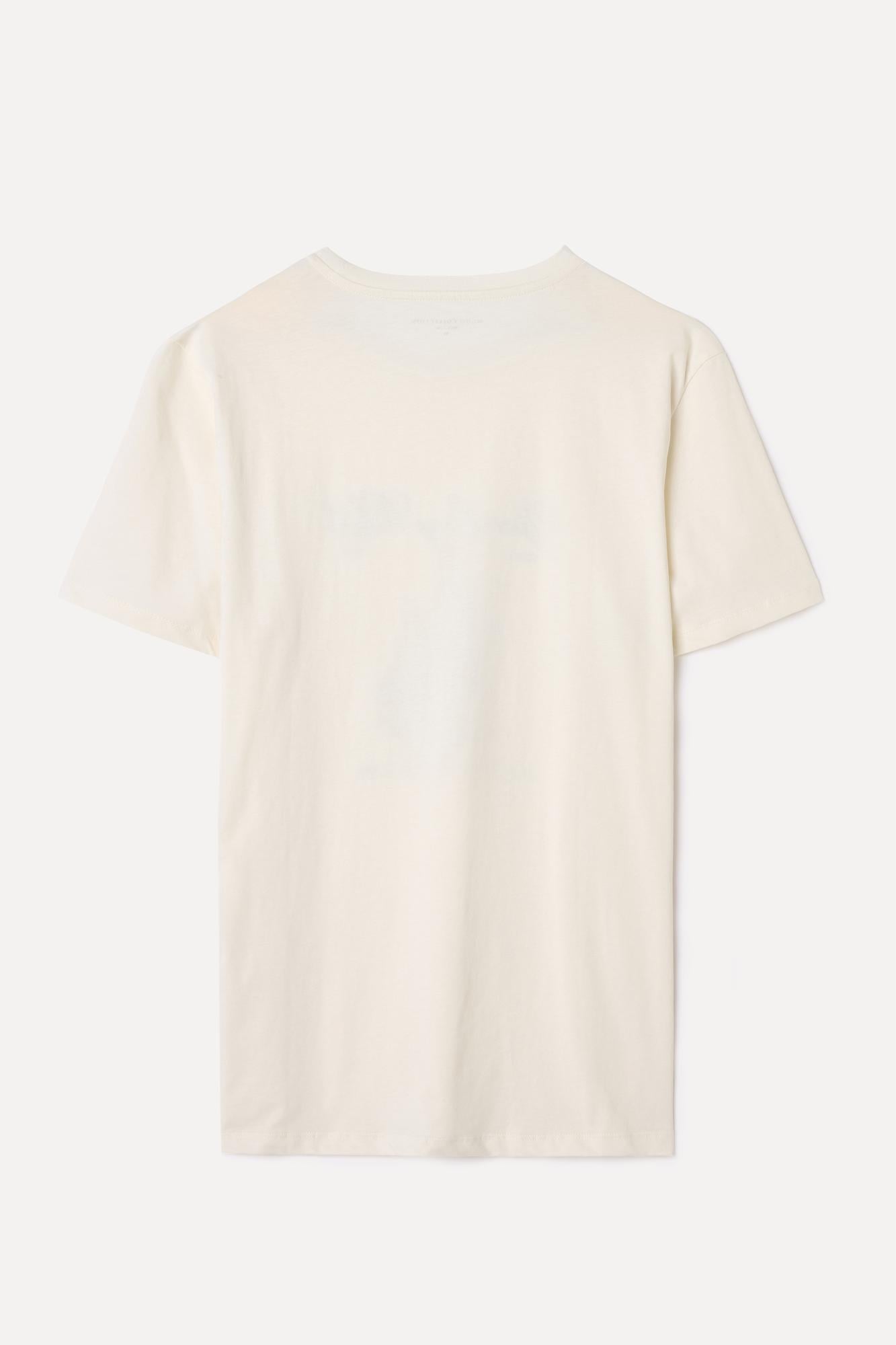 BASKILI BİSİKLET YAKA T-SHIRT
