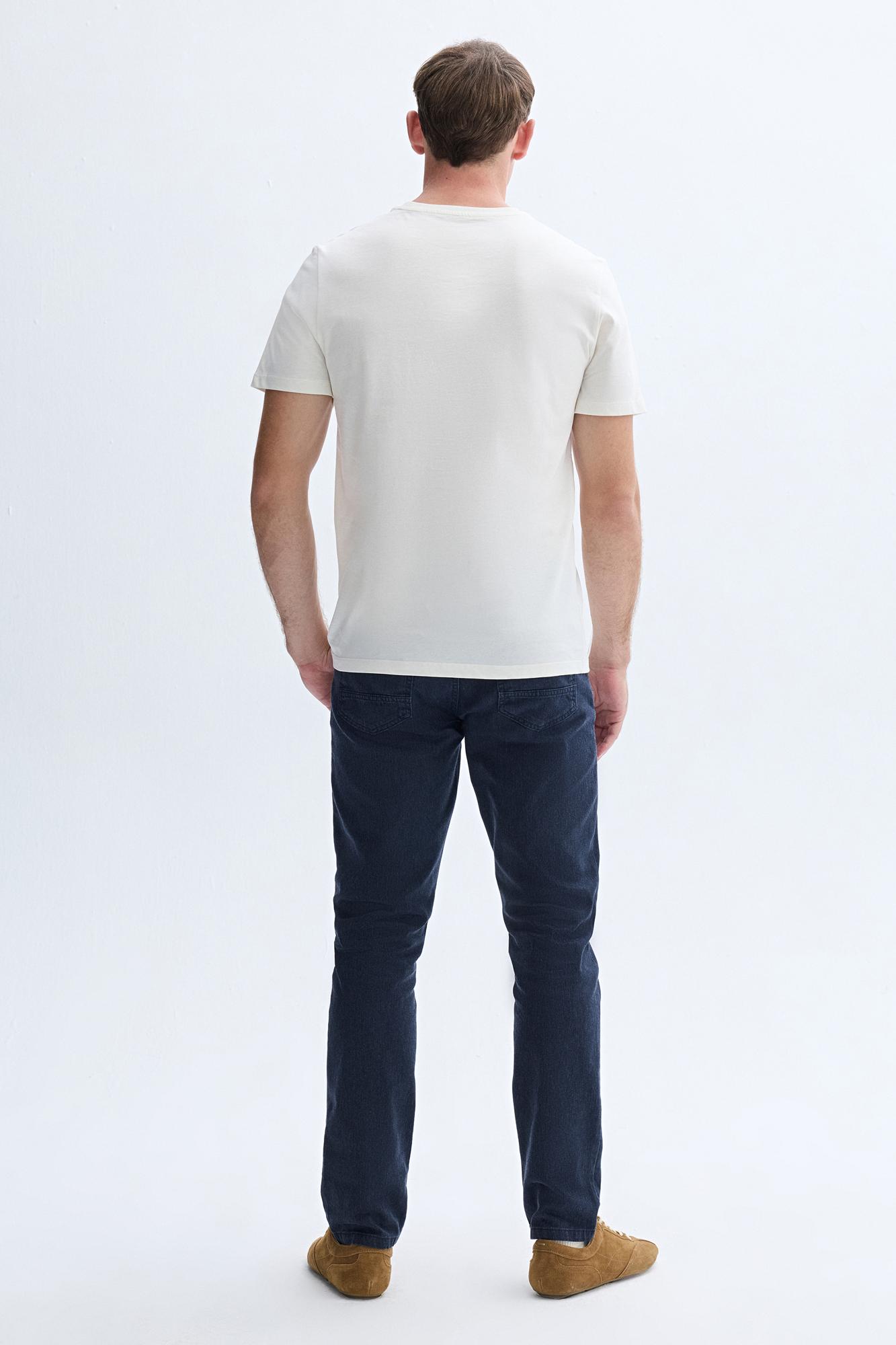 BASKILI BİSİKLET YAKA T-SHIRT