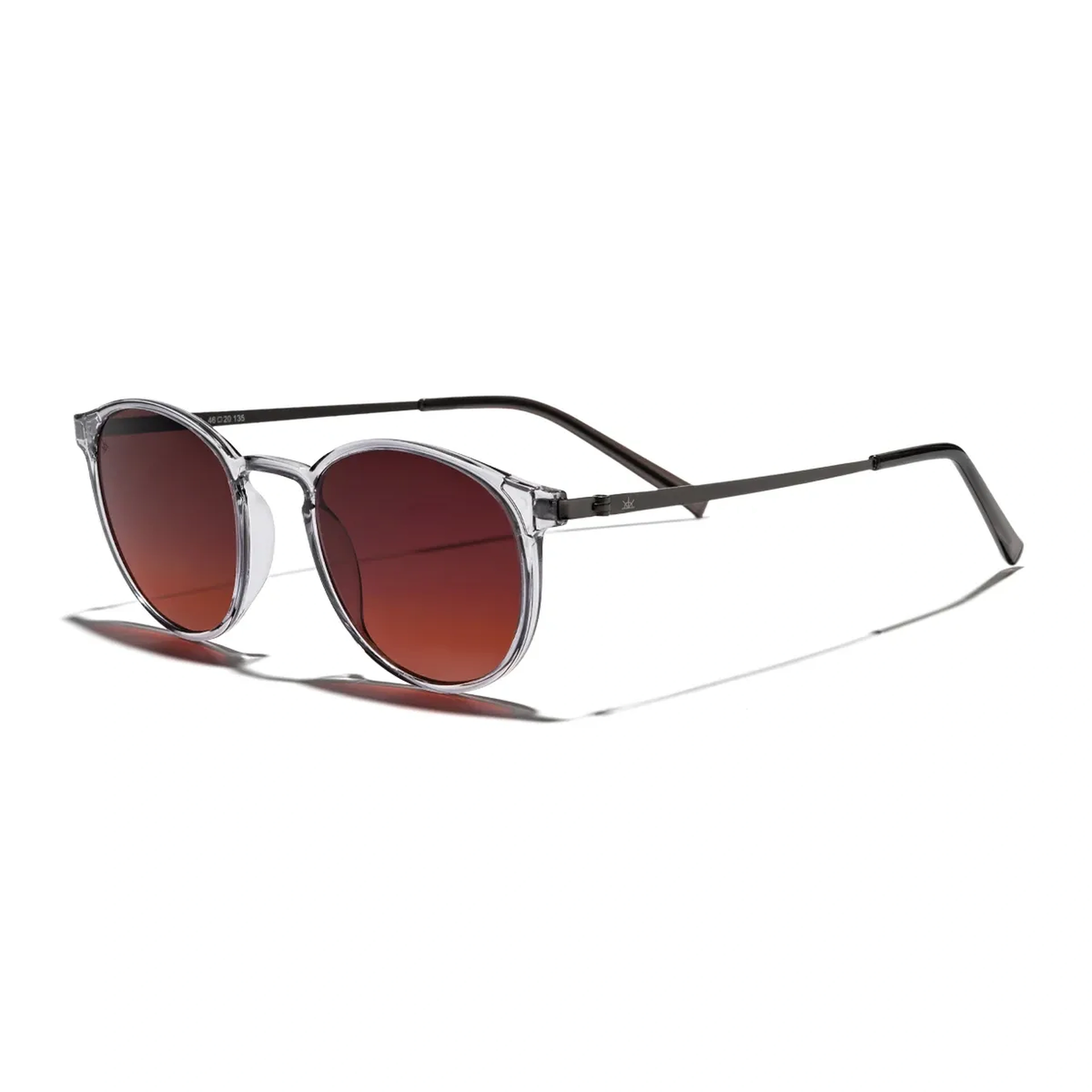 SİTRİN C16 Bordo Degrade Asetat Yuvarlak Unisex Güneş Gözlüğü