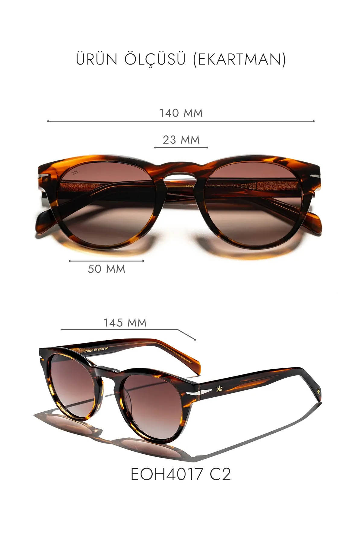 EOH4017 C2 Leopar Asetat Unisex Güneş Gözlüğü