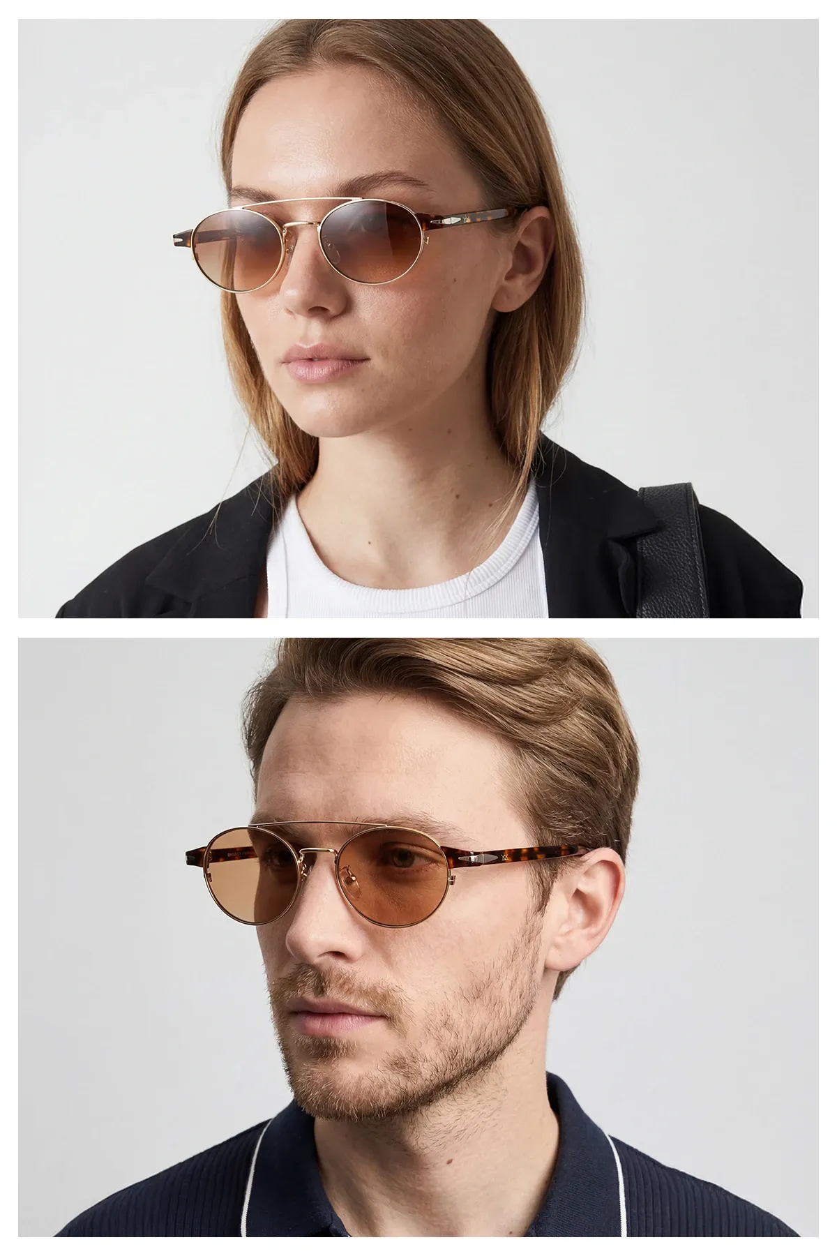EOH4019 C5 Sarı/Leopar Metal Unisex Güneş Gözlüğü