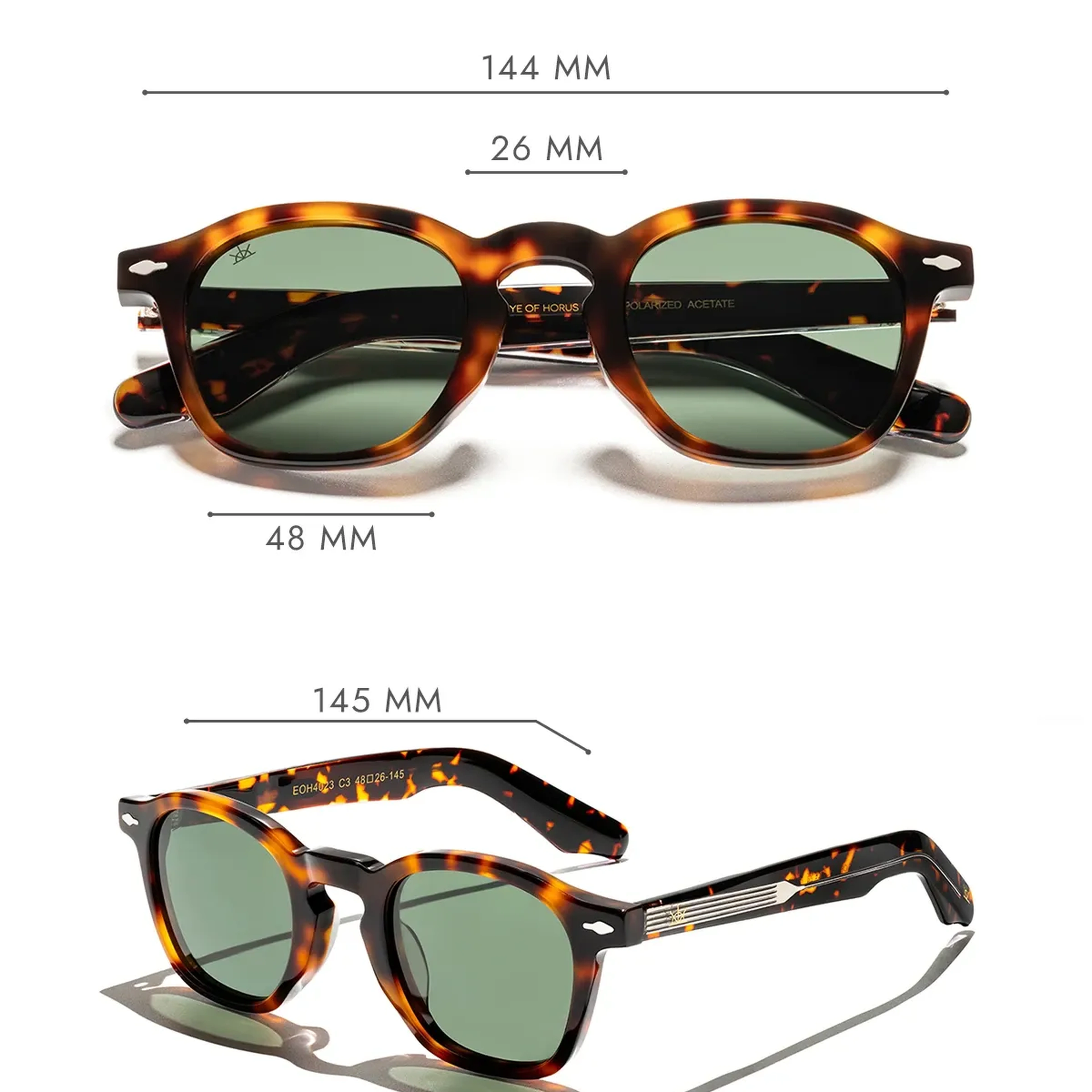 EOH4023 C3 Leopar Asetat Unisex Güneş Gözlüğü