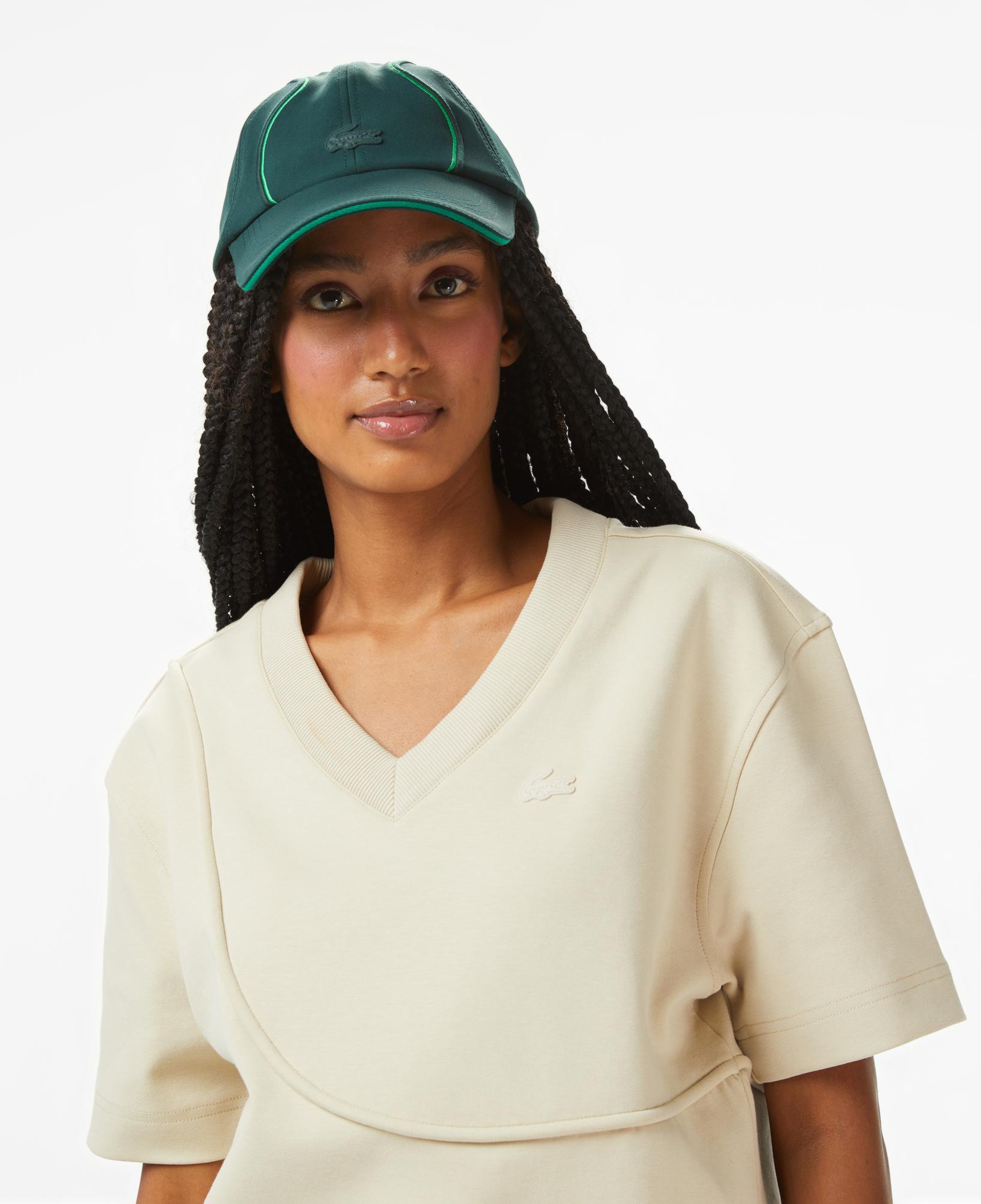 Lacoste x House of SuperStep Loose Fit Kadın Bej T-Shirt
