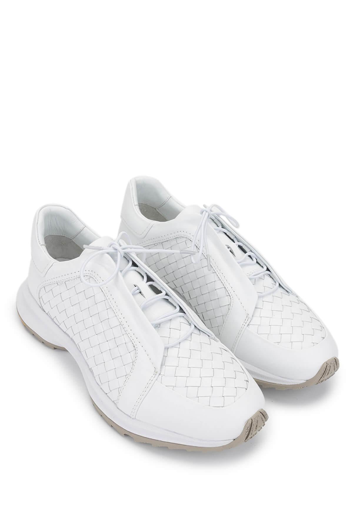 Tamer Tanca Erkek Hakiki Deri Beyaz Sneakers & Spor Ayakkabı