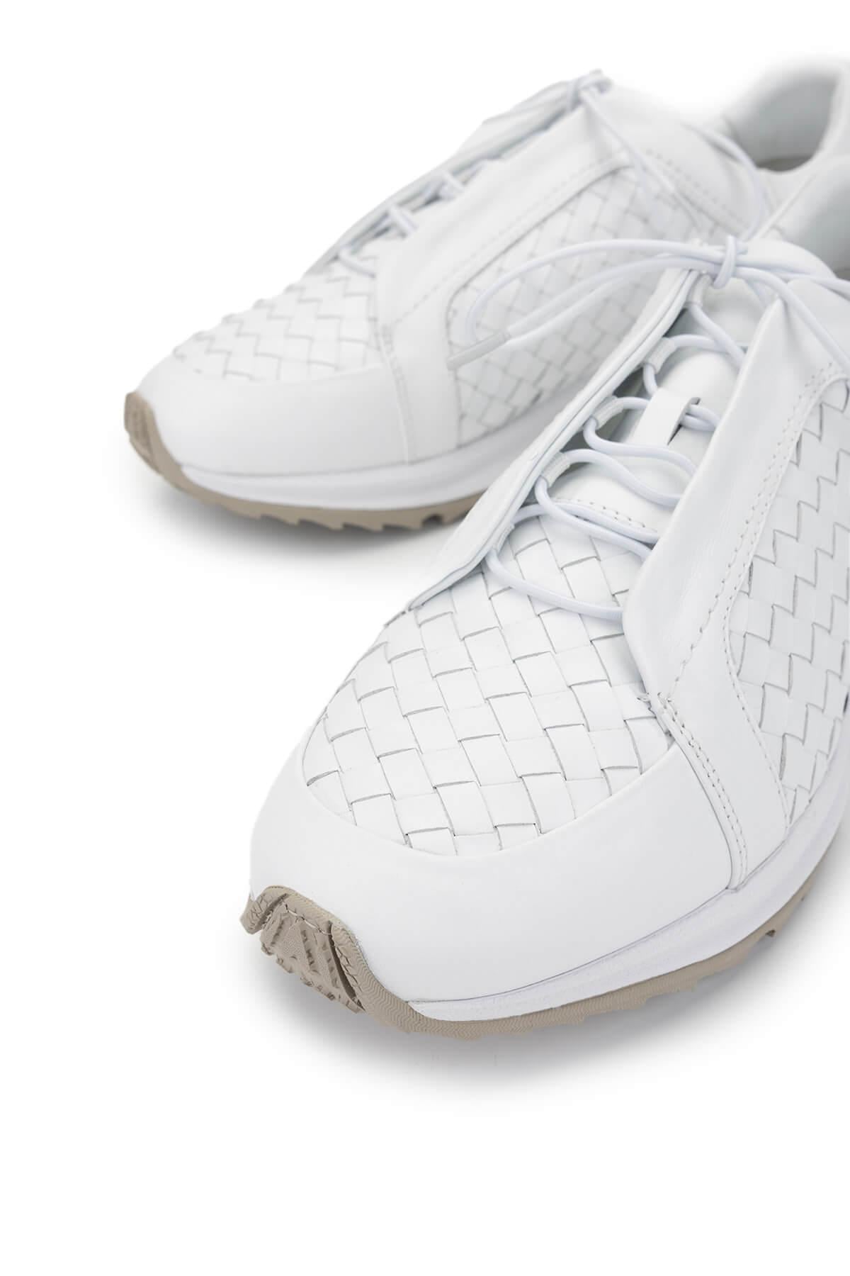 Tamer Tanca Erkek Hakiki Deri Beyaz Sneakers & Spor Ayakkabı