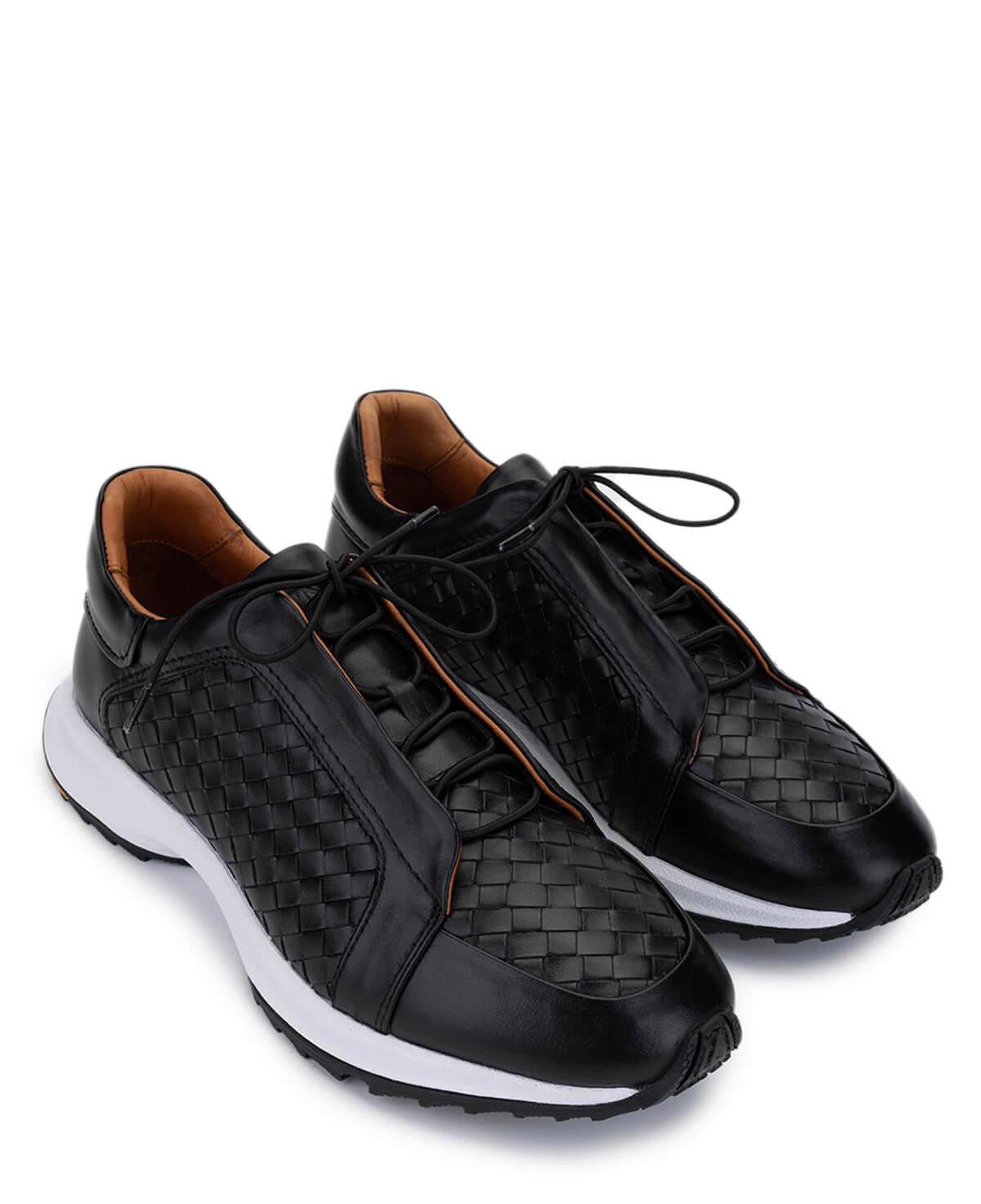 Tamer Tanca Erkek Hakiki Deri Siyah Sneakers & Spor Ayakkabı