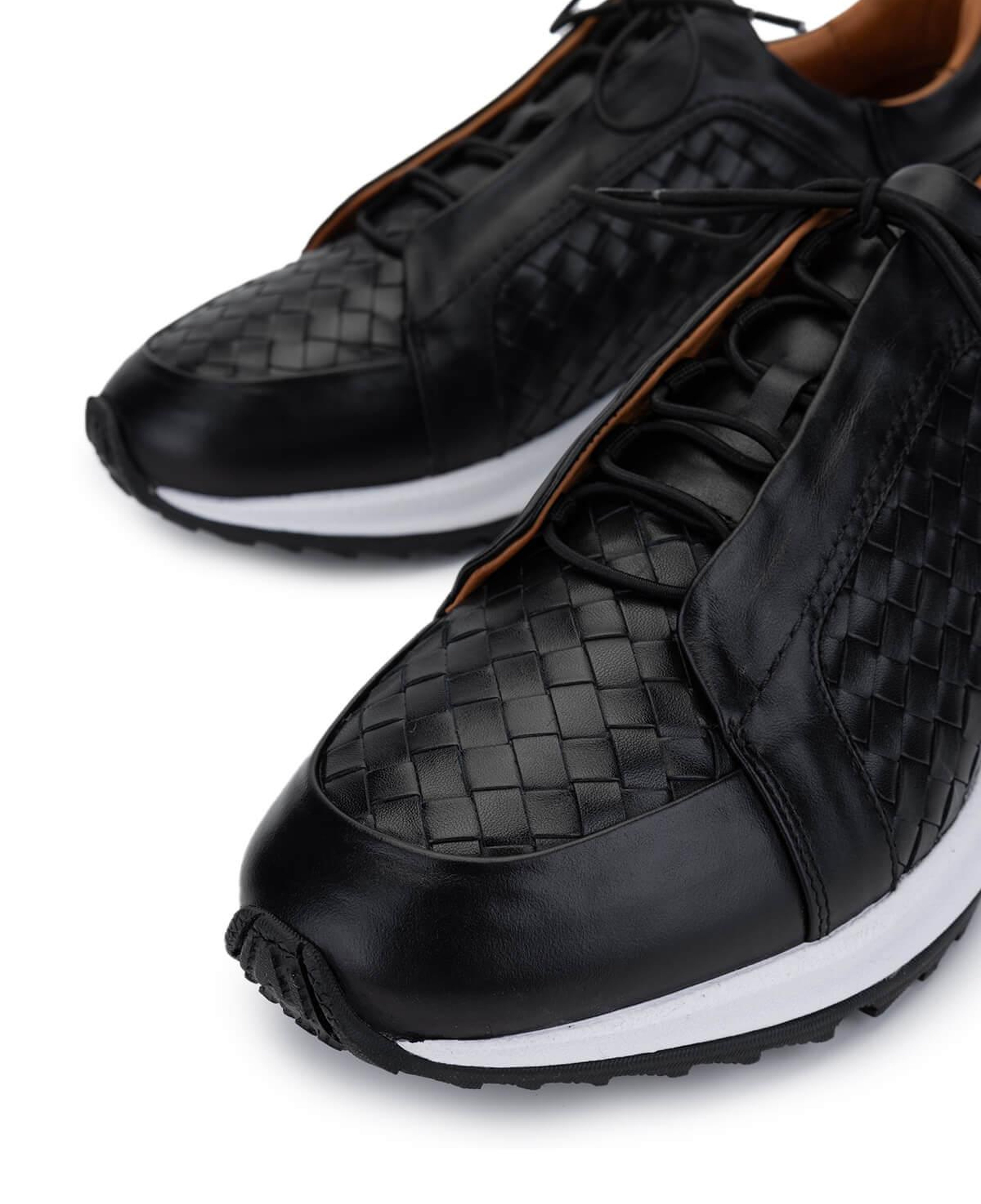Tamer Tanca Erkek Hakiki Deri Siyah Sneakers & Spor Ayakkabı
