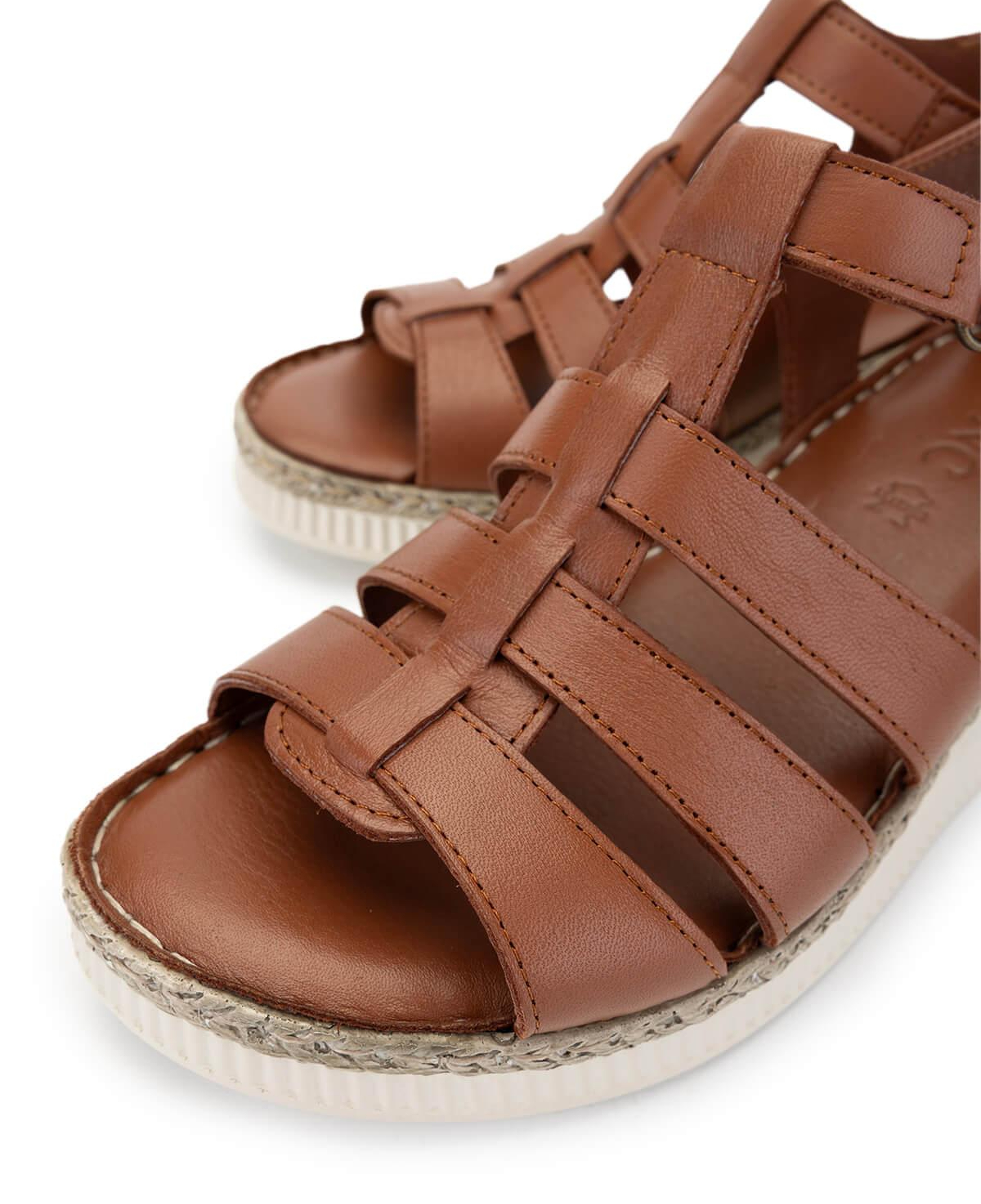 Tamer Tanca Kadın Hakiki Deri Taba Comfort Sandalet