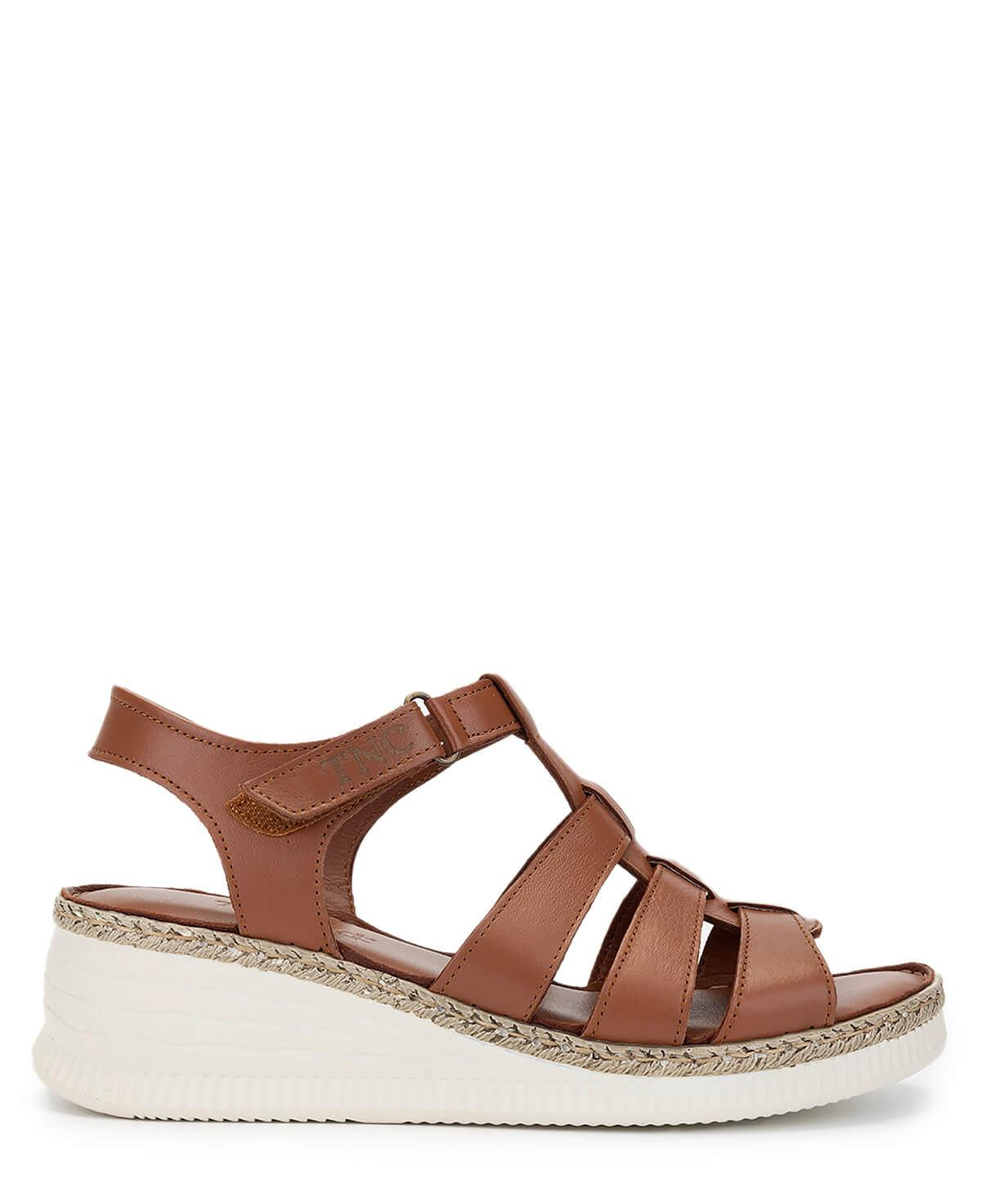 Tamer Tanca Kadın Hakiki Deri Taba Comfort Sandalet