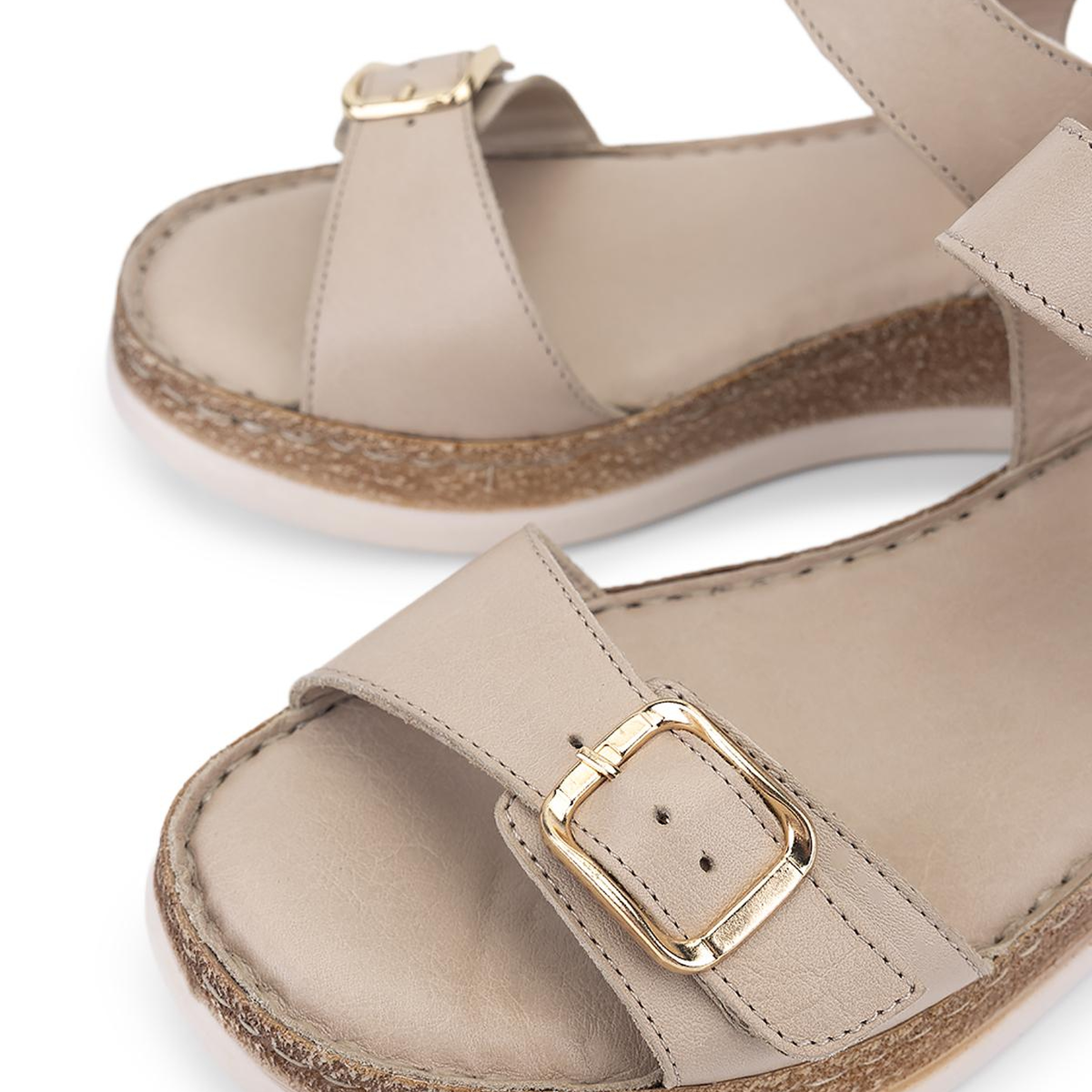 Tamer Tanca Kadın Bej Comfort Sandalet