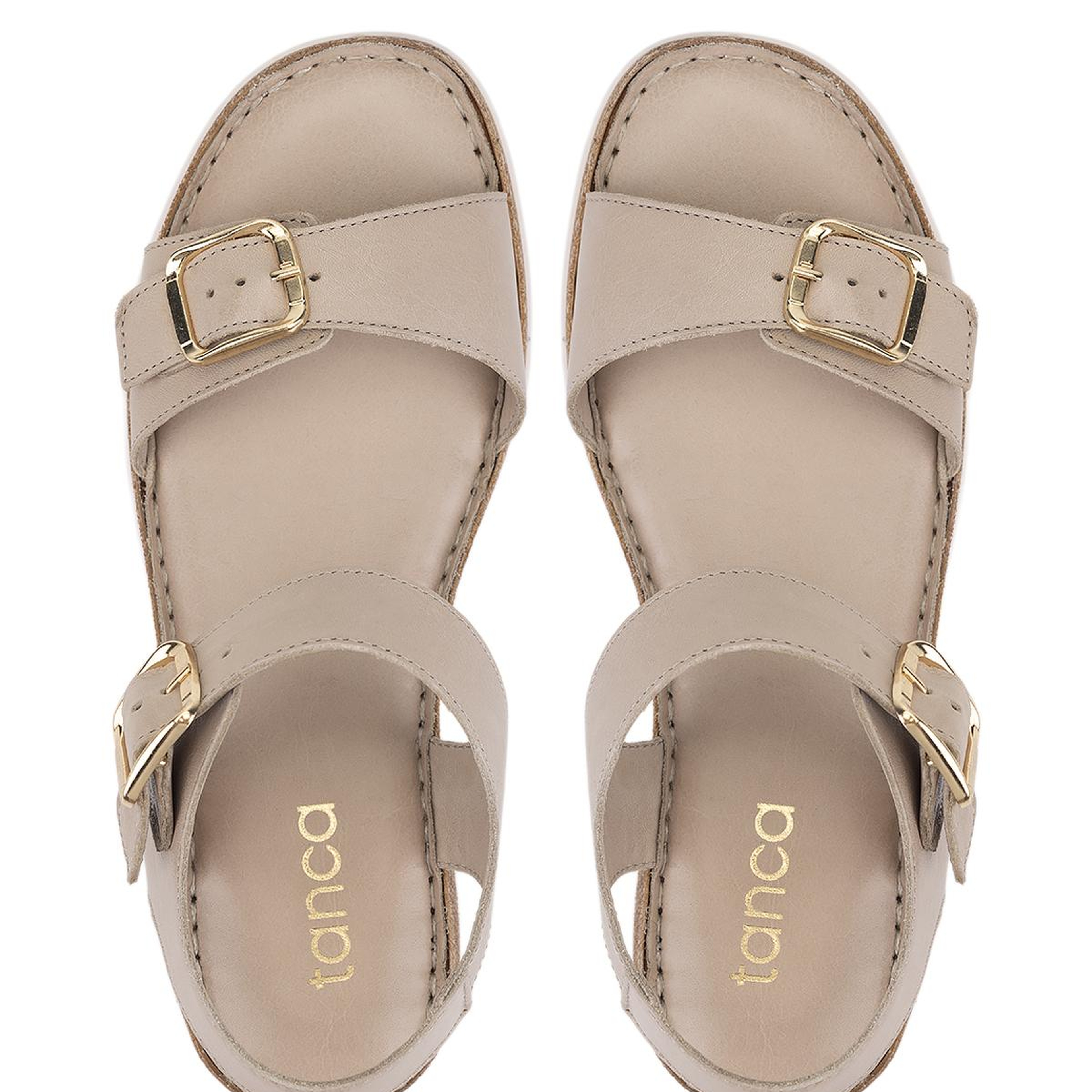Tamer Tanca Kadın Bej Comfort Sandalet
