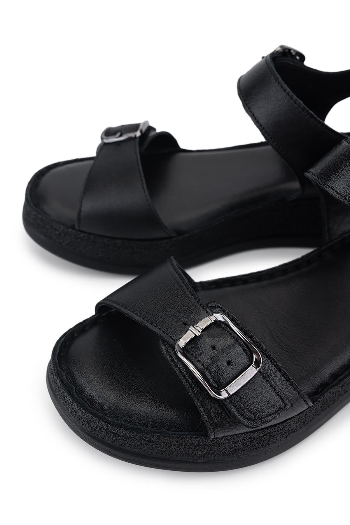 Tamer Tanca Kadın Siyah Comfort Sandalet