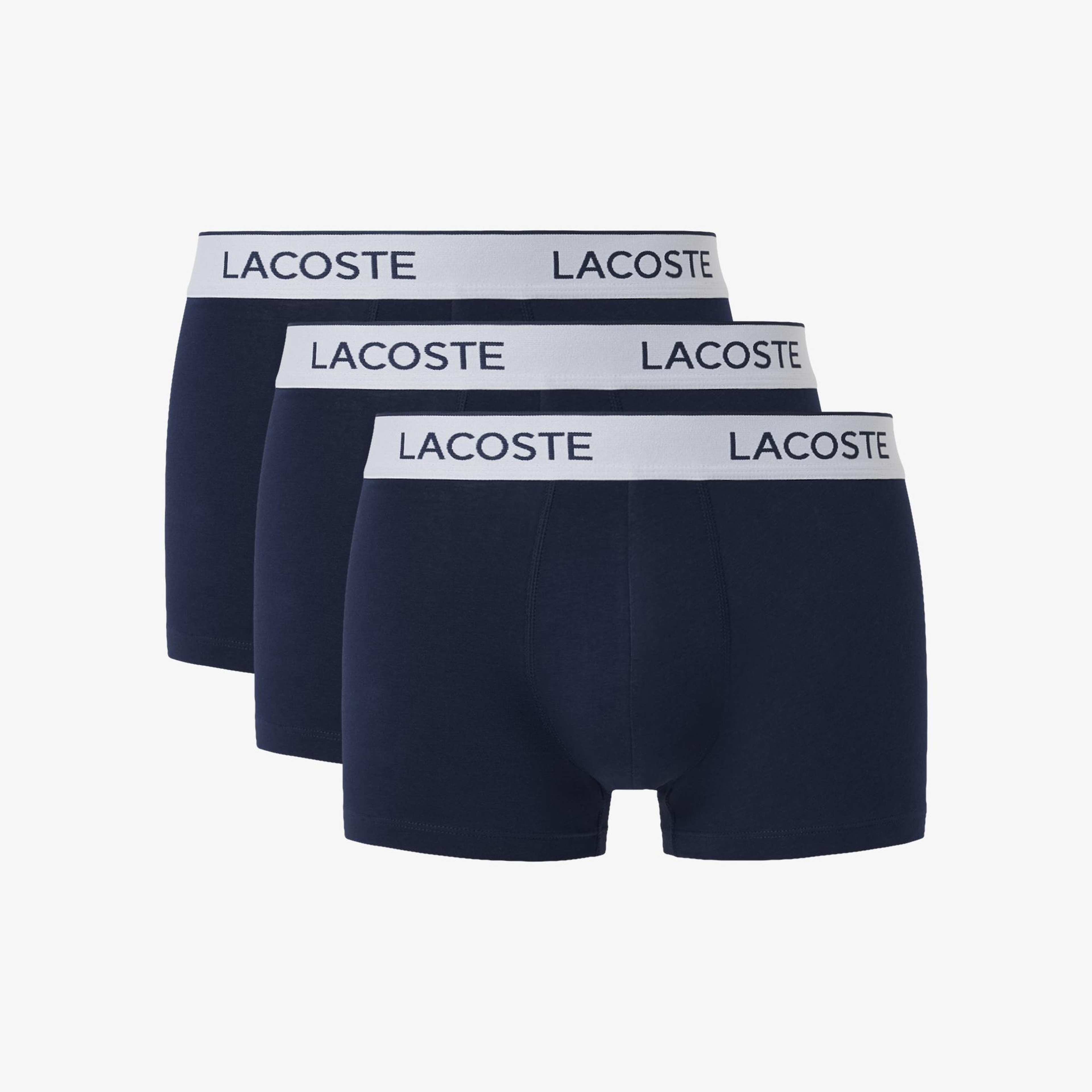 Erkek Regular Fit 3'lü Lacivert Boxer