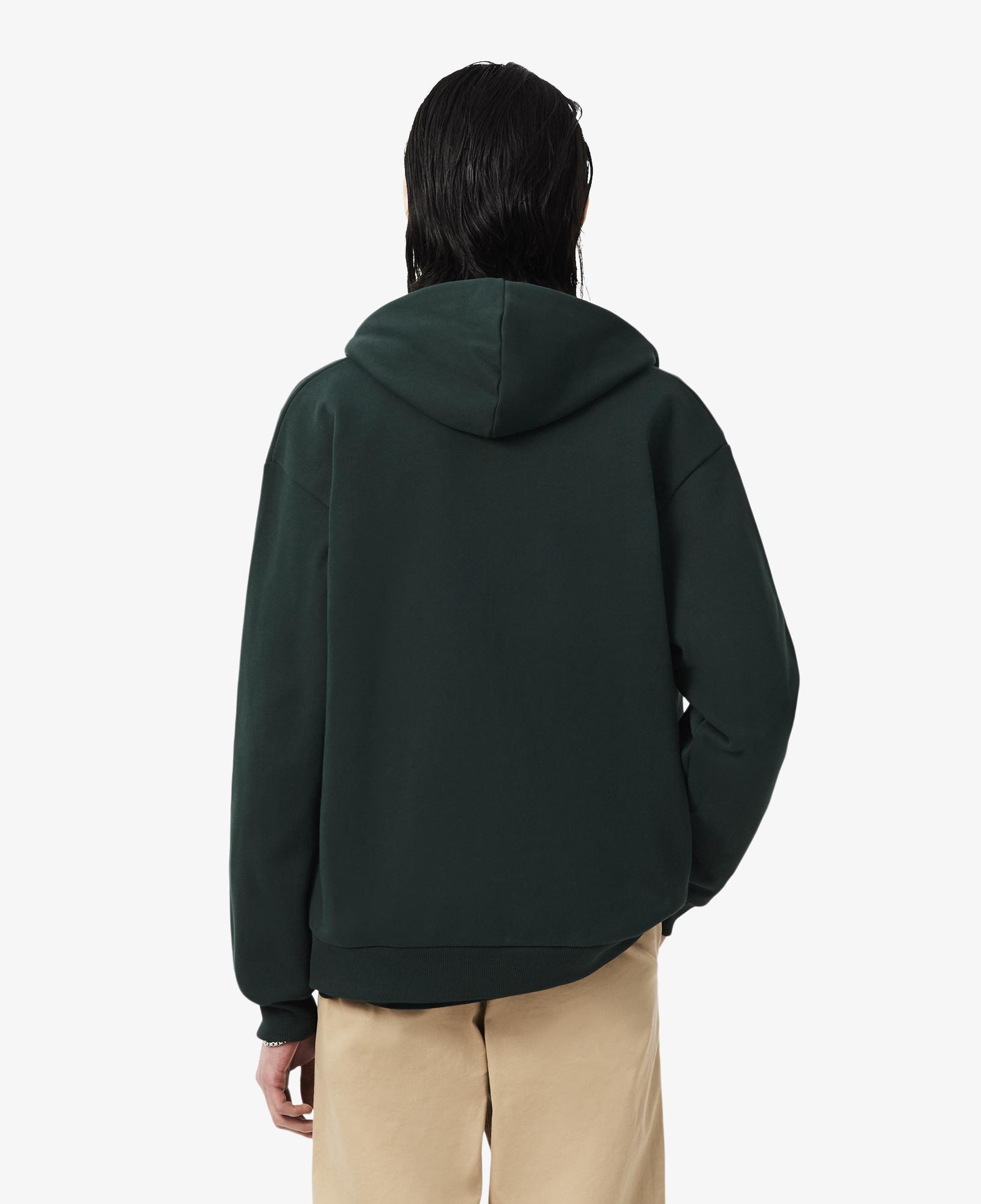 Erkek Classic Fit Kapüşonlu Koyu Yeşil Sweatshirt