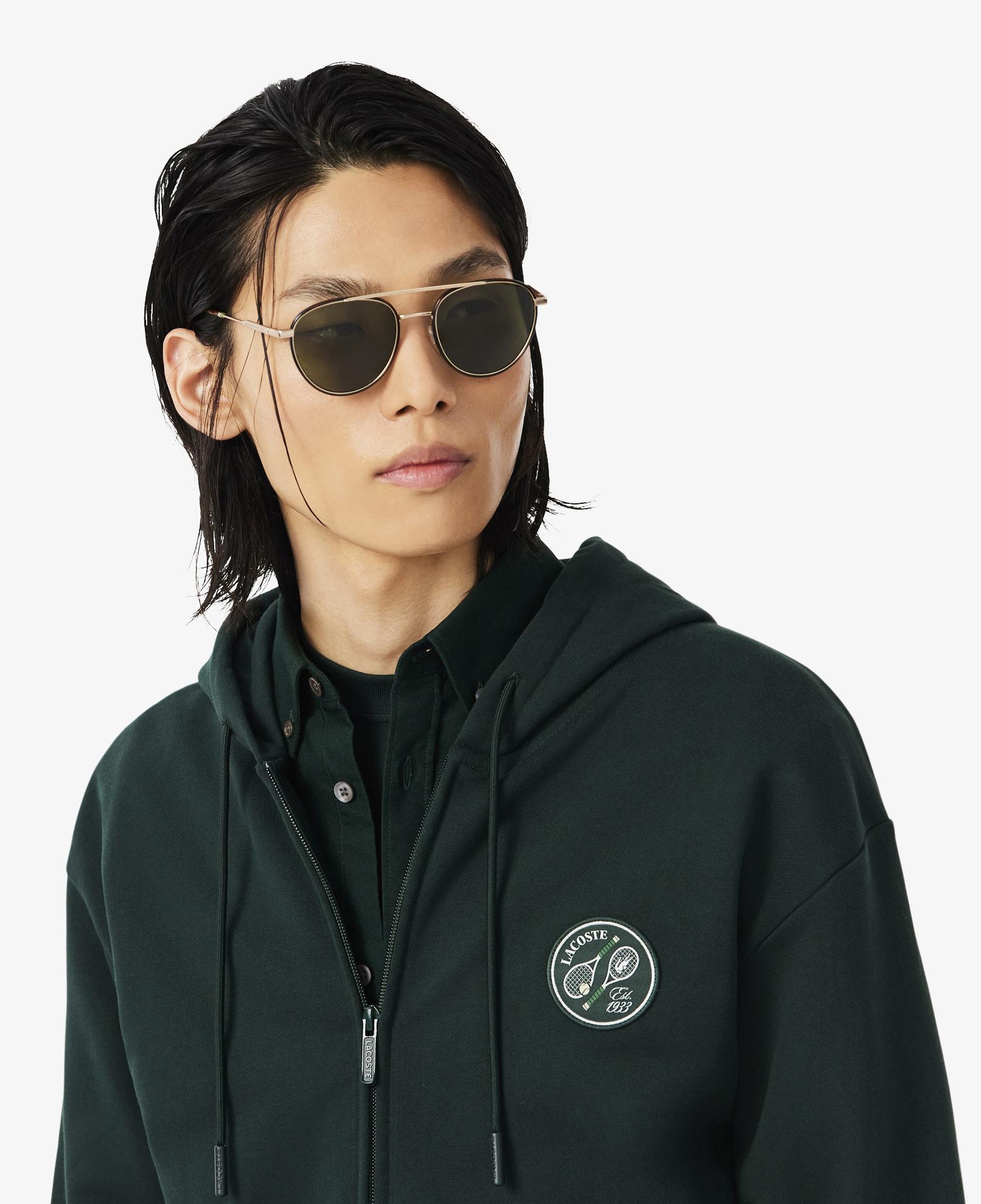 Erkek Classic Fit Kapüşonlu Koyu Yeşil Sweatshirt