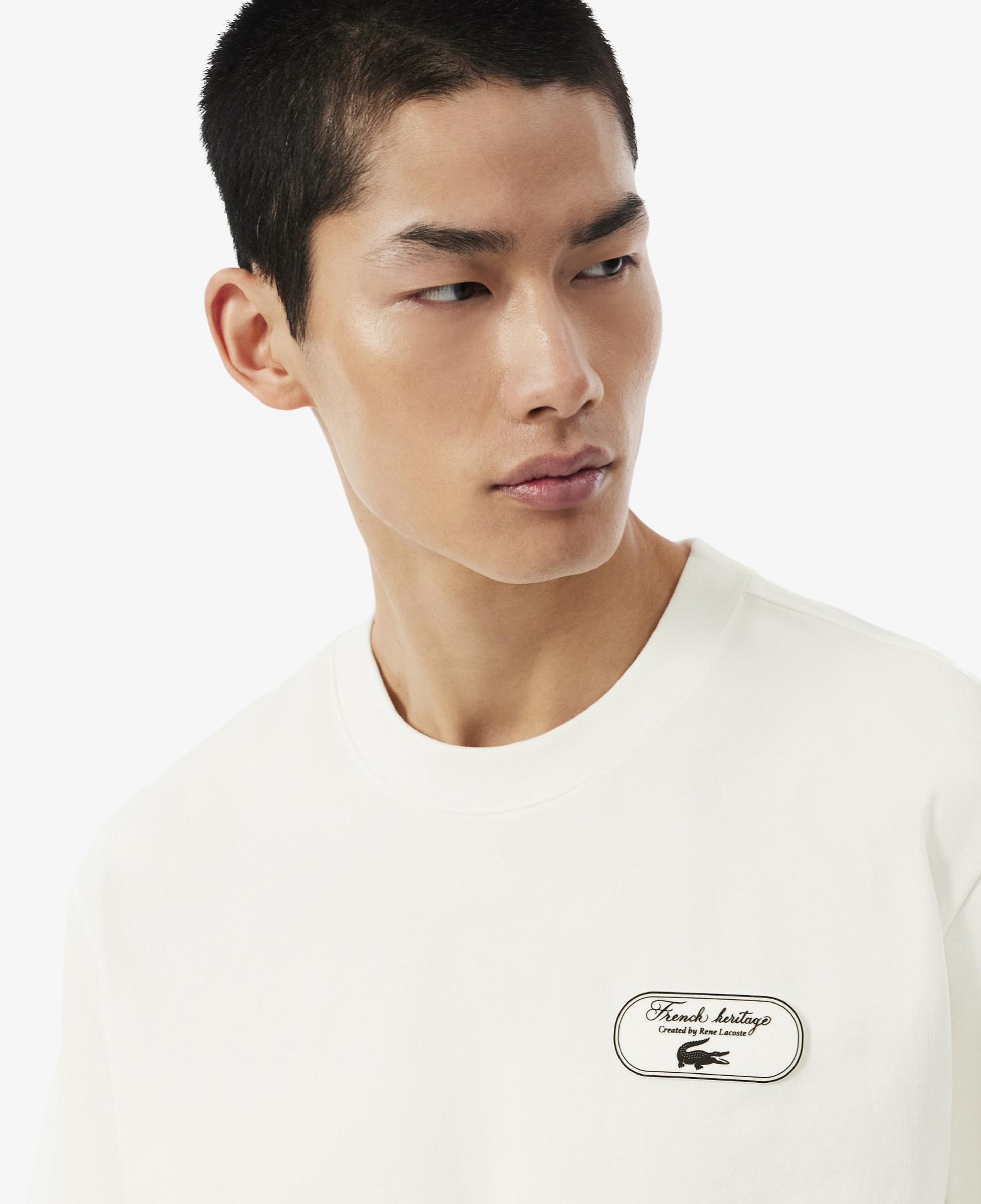 SPORT Erkek Classic Fit Bisiklet Yaka Baskılı Krem T-Shirt