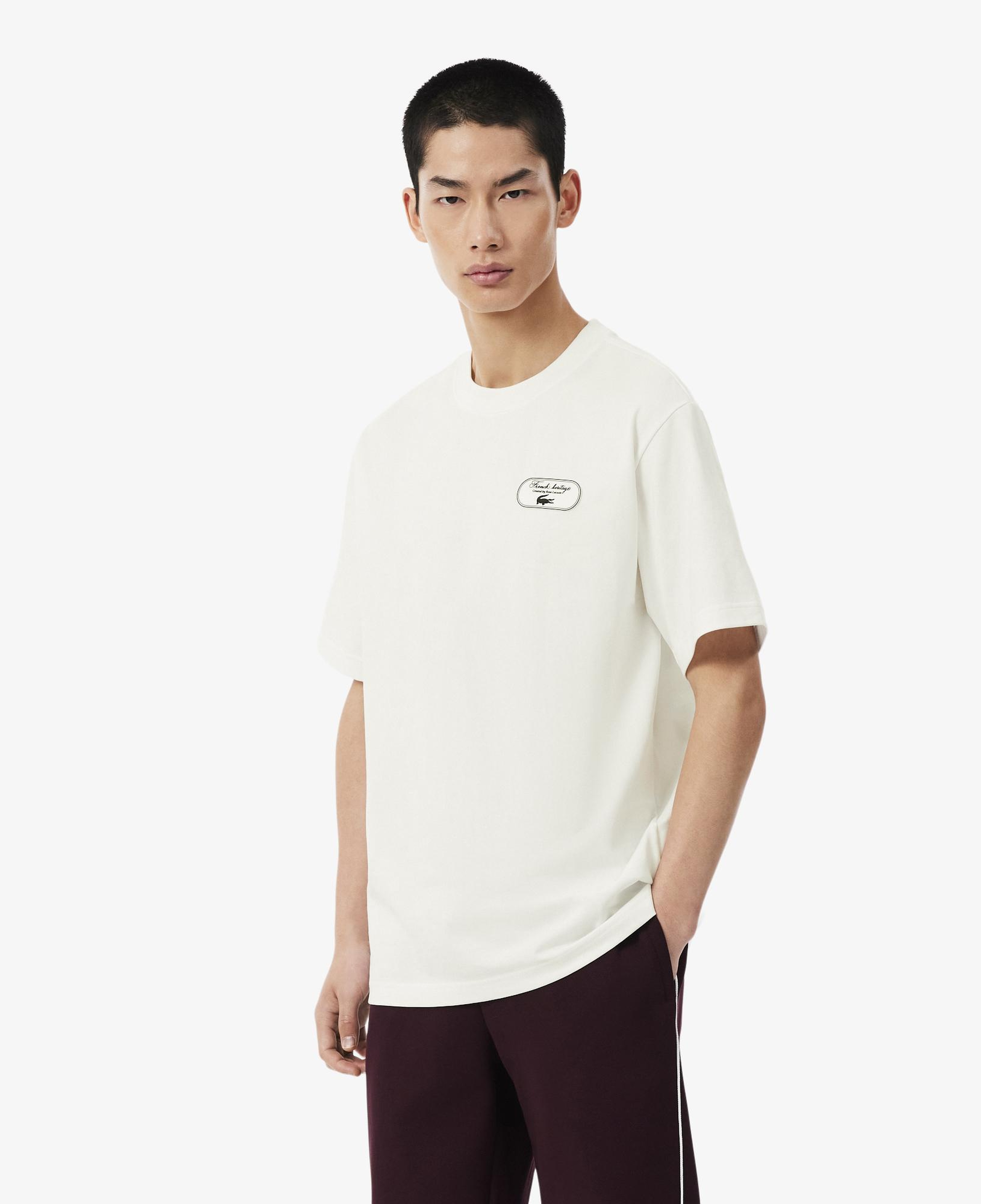 SPORT Erkek Classic Fit Bisiklet Yaka Baskılı Krem T-Shirt