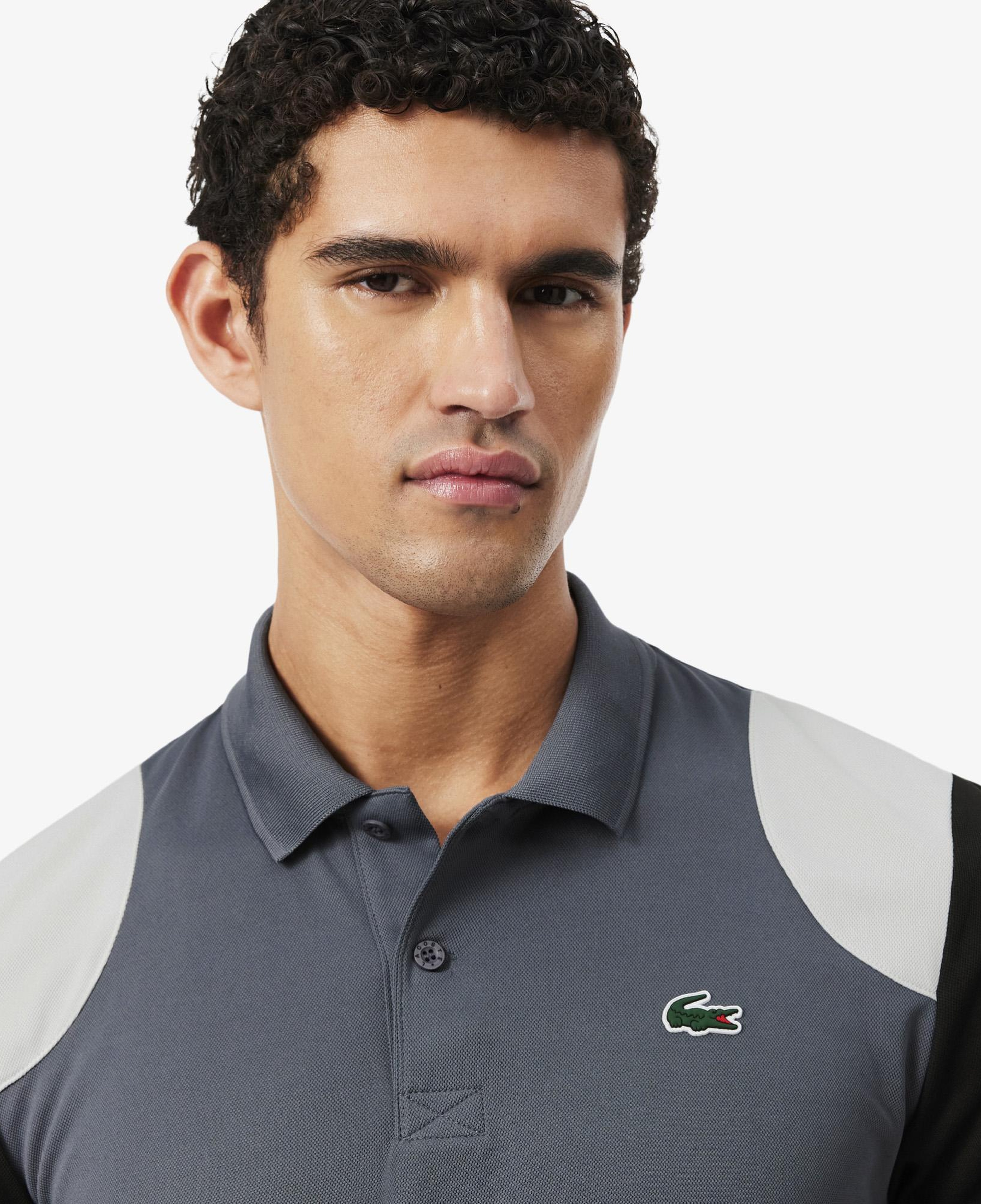 SPORT Erkek Regular Fit Renk Bloklu Gri Polo
