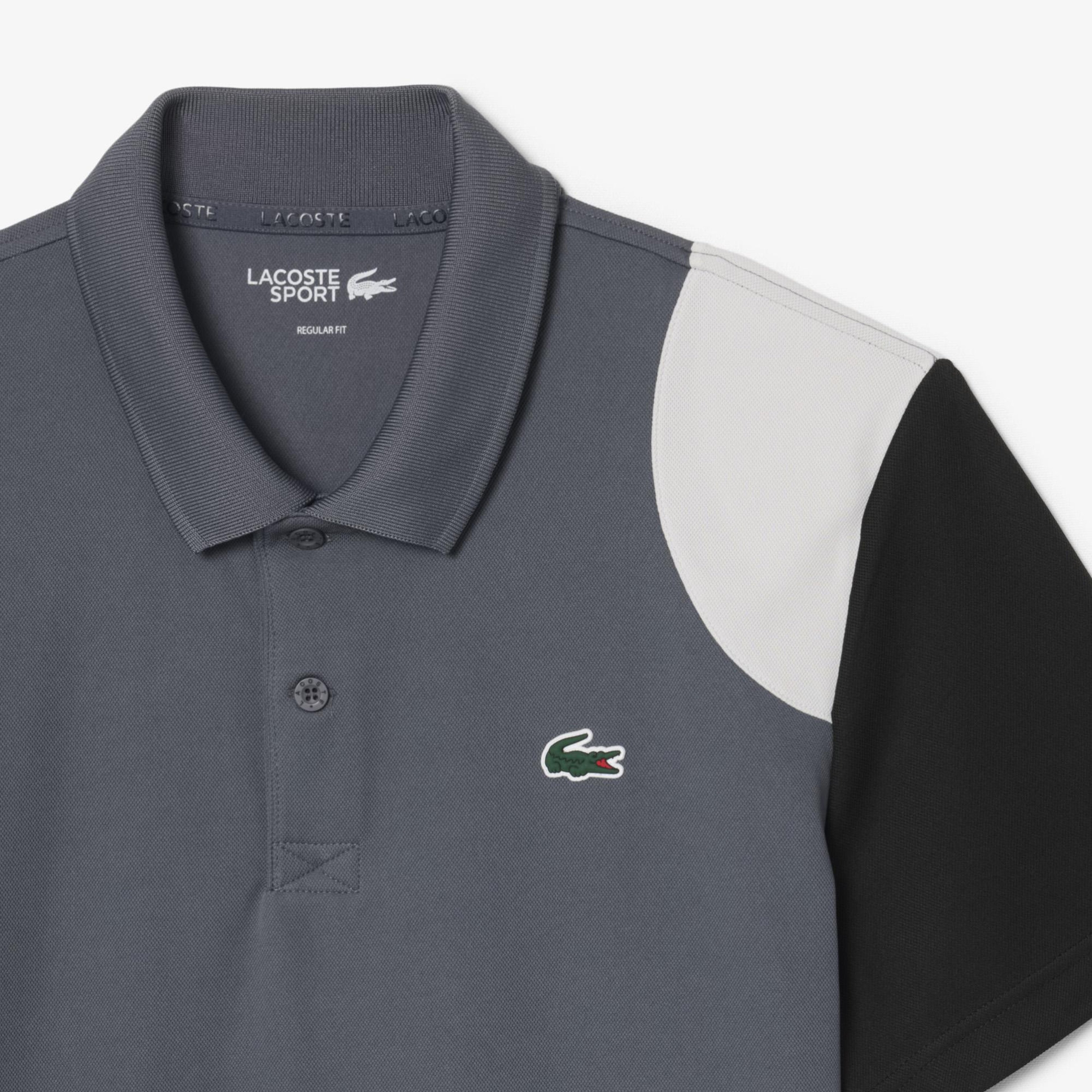 SPORT Erkek Regular Fit Renk Bloklu Gri Polo