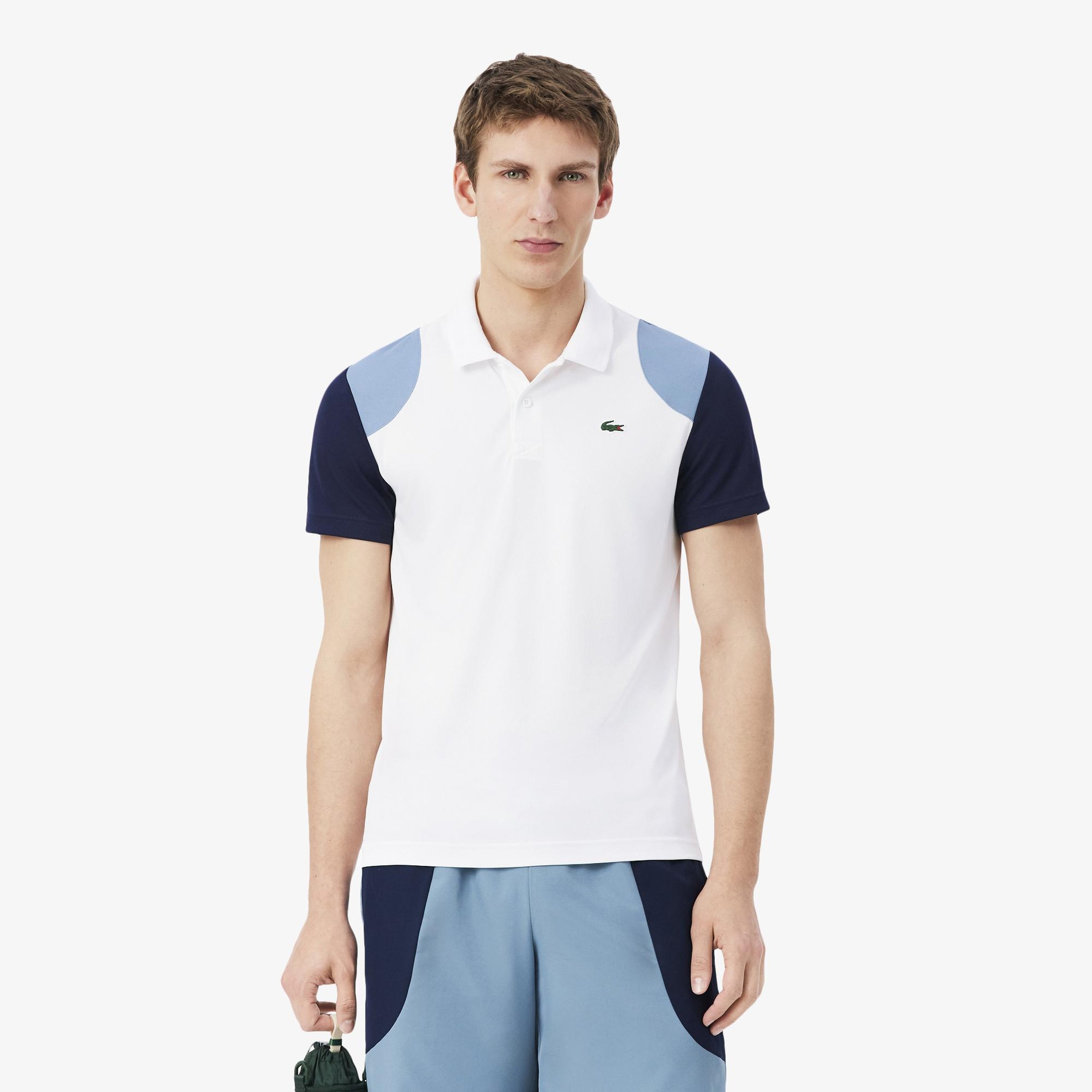 SPORT Erkek Regular Fit Renk Bloklu Beyaz Polo