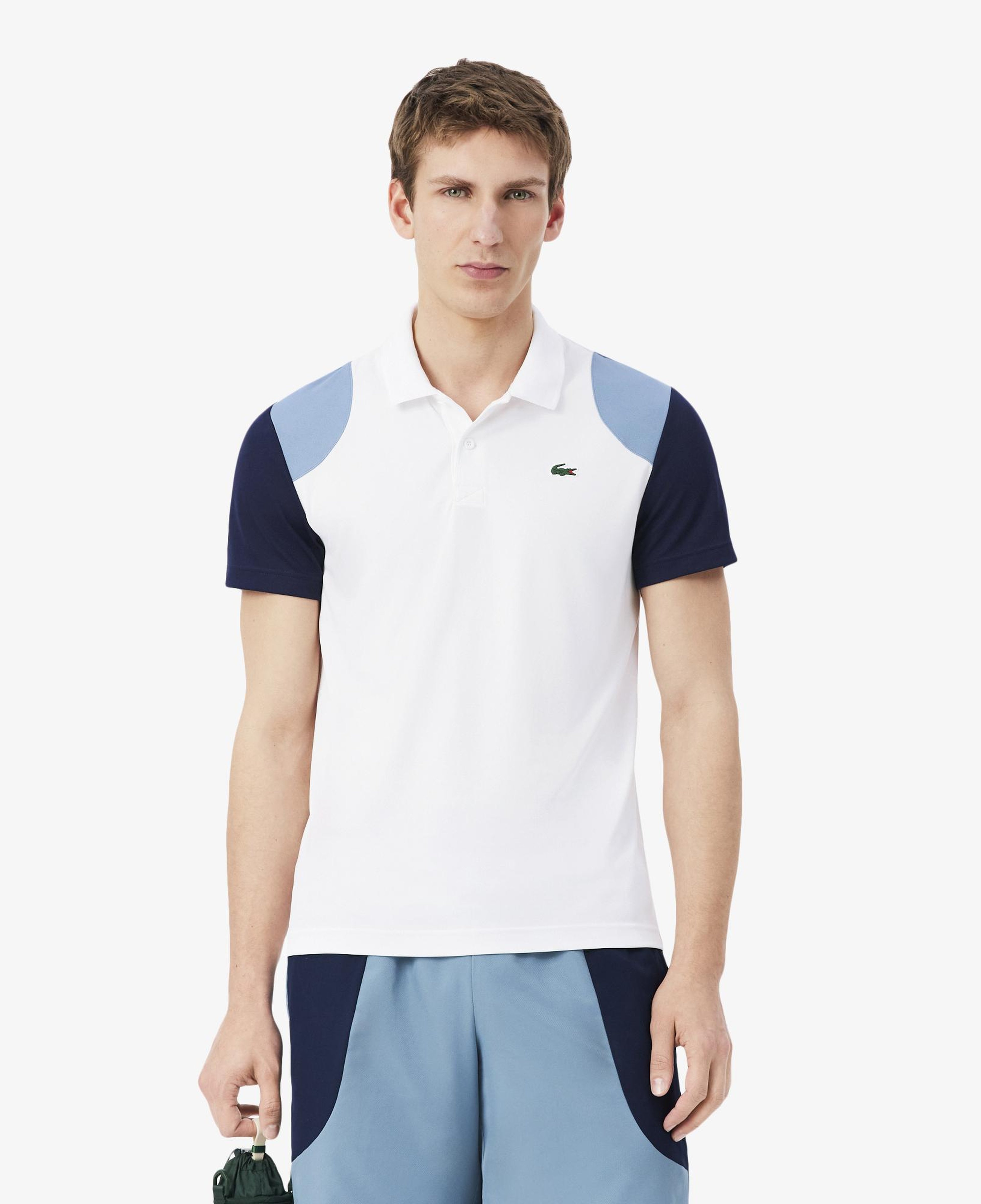 SPORT Erkek Regular Fit Renk Bloklu Beyaz Polo