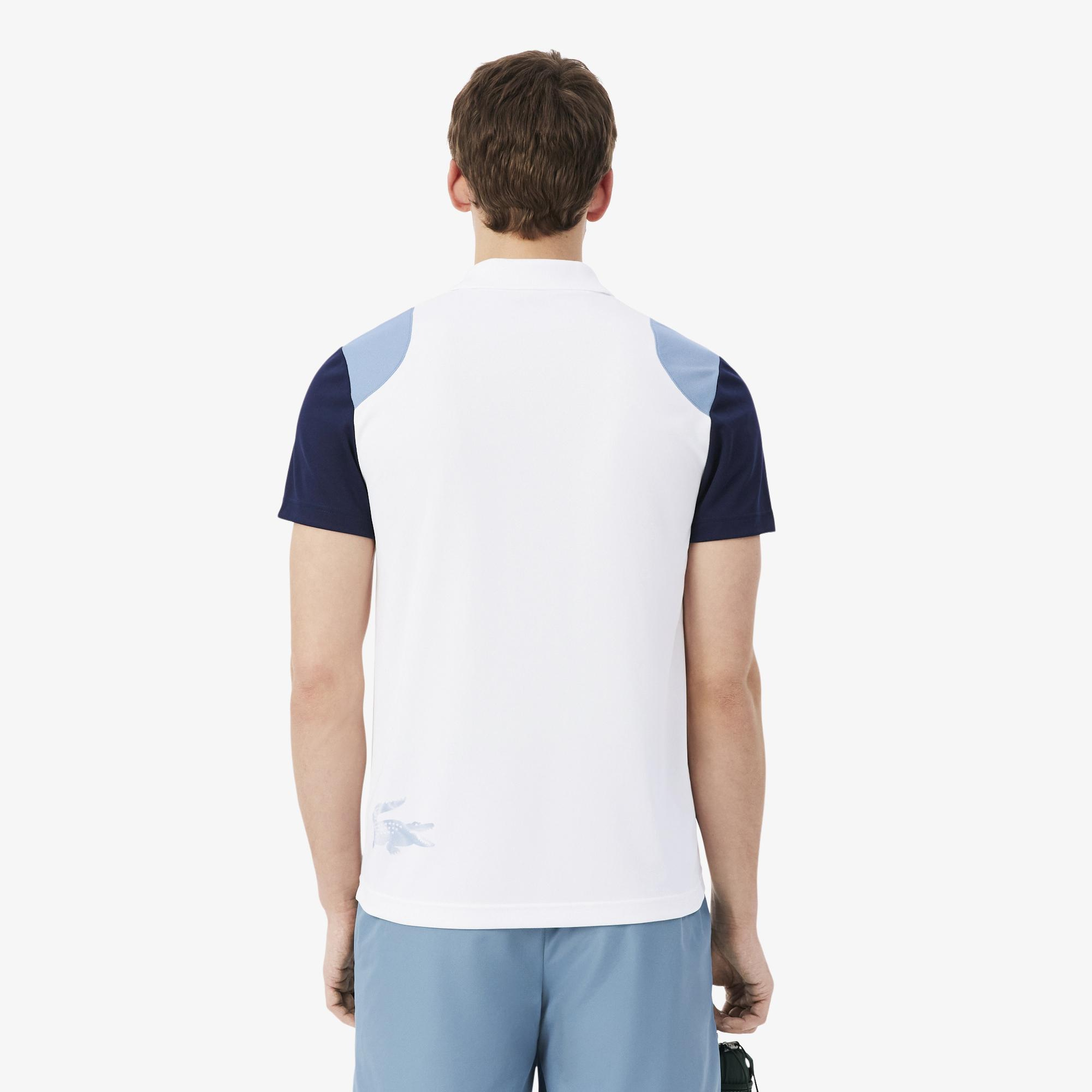 SPORT Erkek Regular Fit Renk Bloklu Beyaz Polo