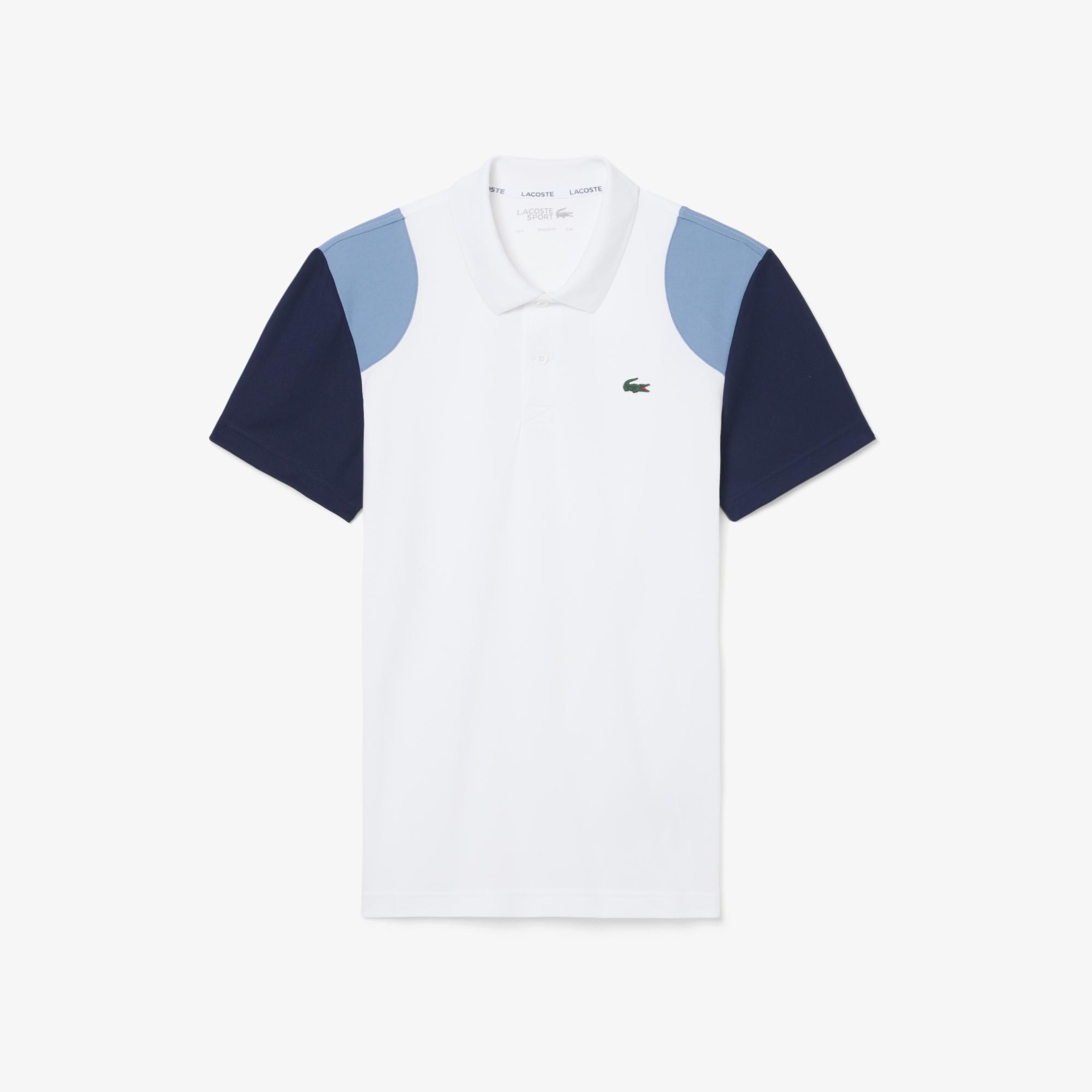 SPORT Erkek Regular Fit Renk Bloklu Beyaz Polo