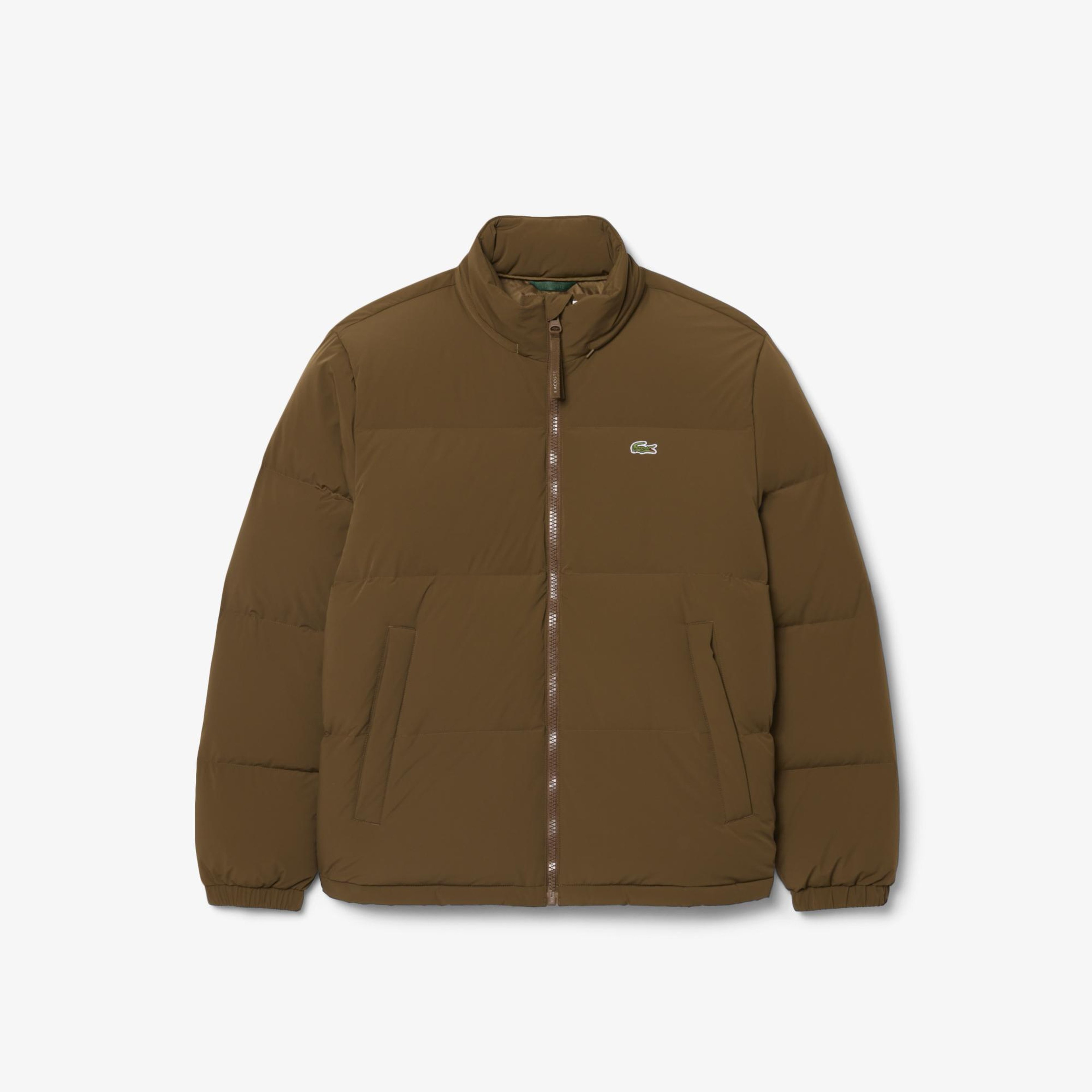 Erkek Relaxed Fit Kapüşonlu Koyu Kahverengi Mont