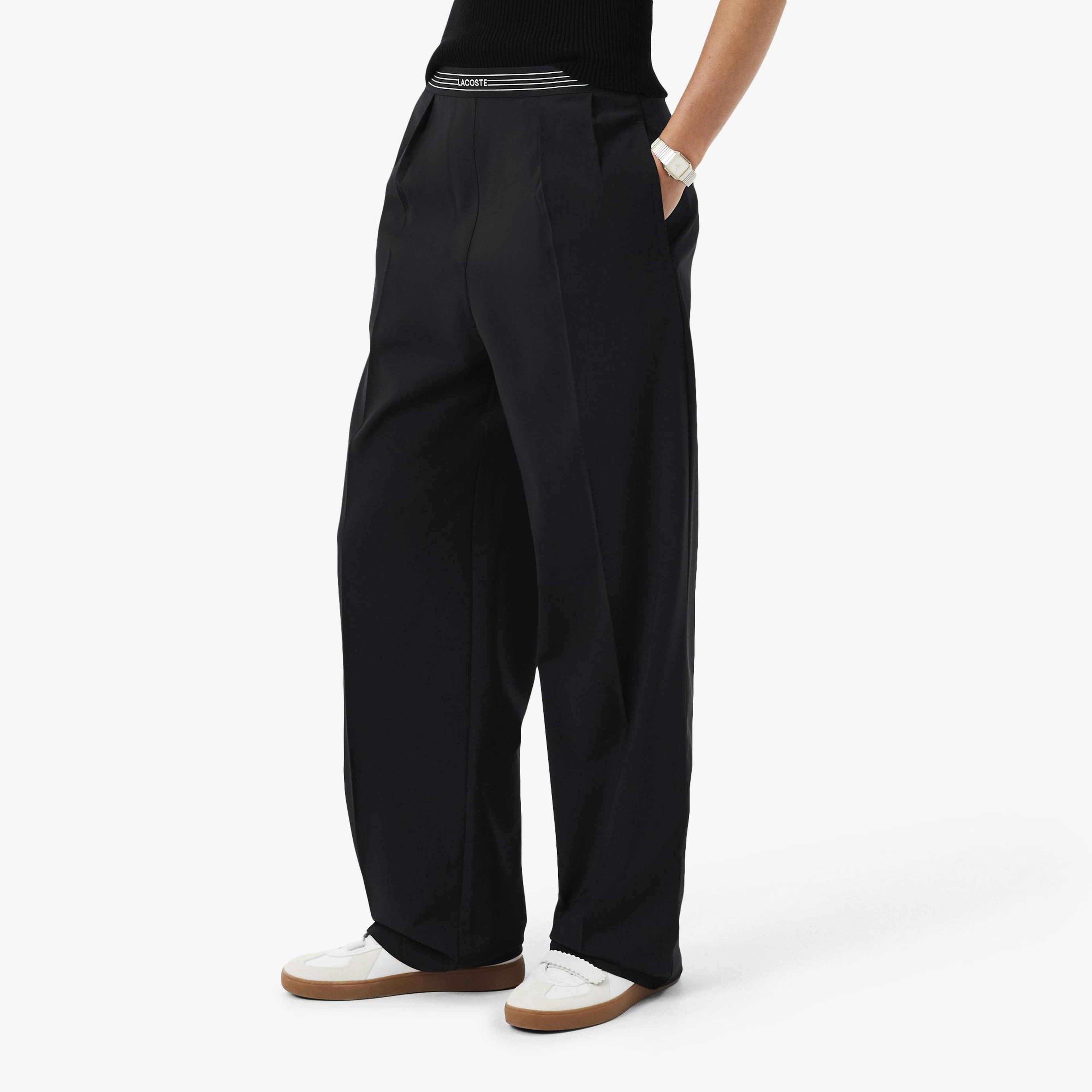 Kadın Oversize Fit Siyah Pantolon